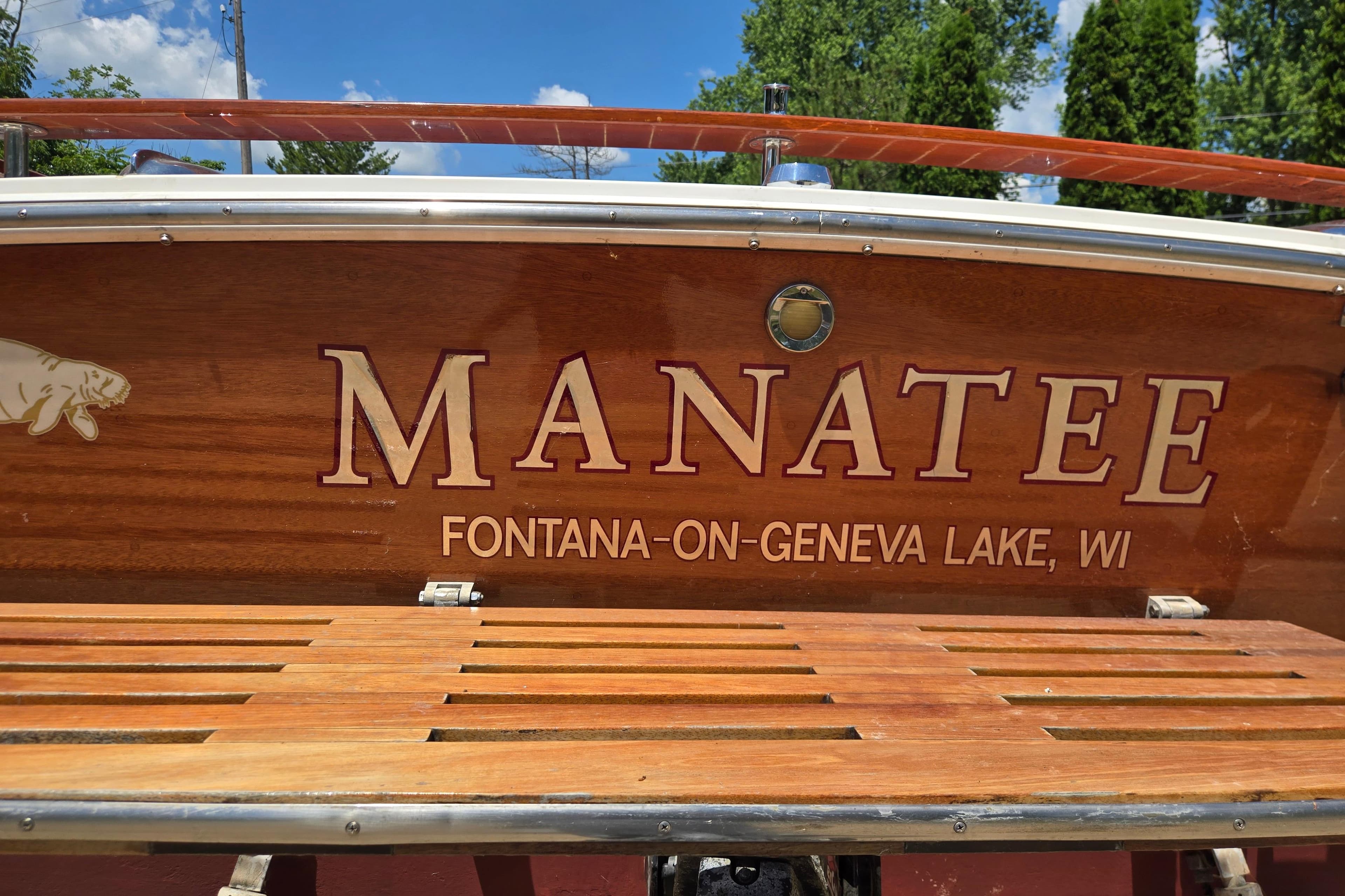 1990 Windsor Craft Cuddy boat named "Manatee" in Fontana-on-Geneva Lake, WI.