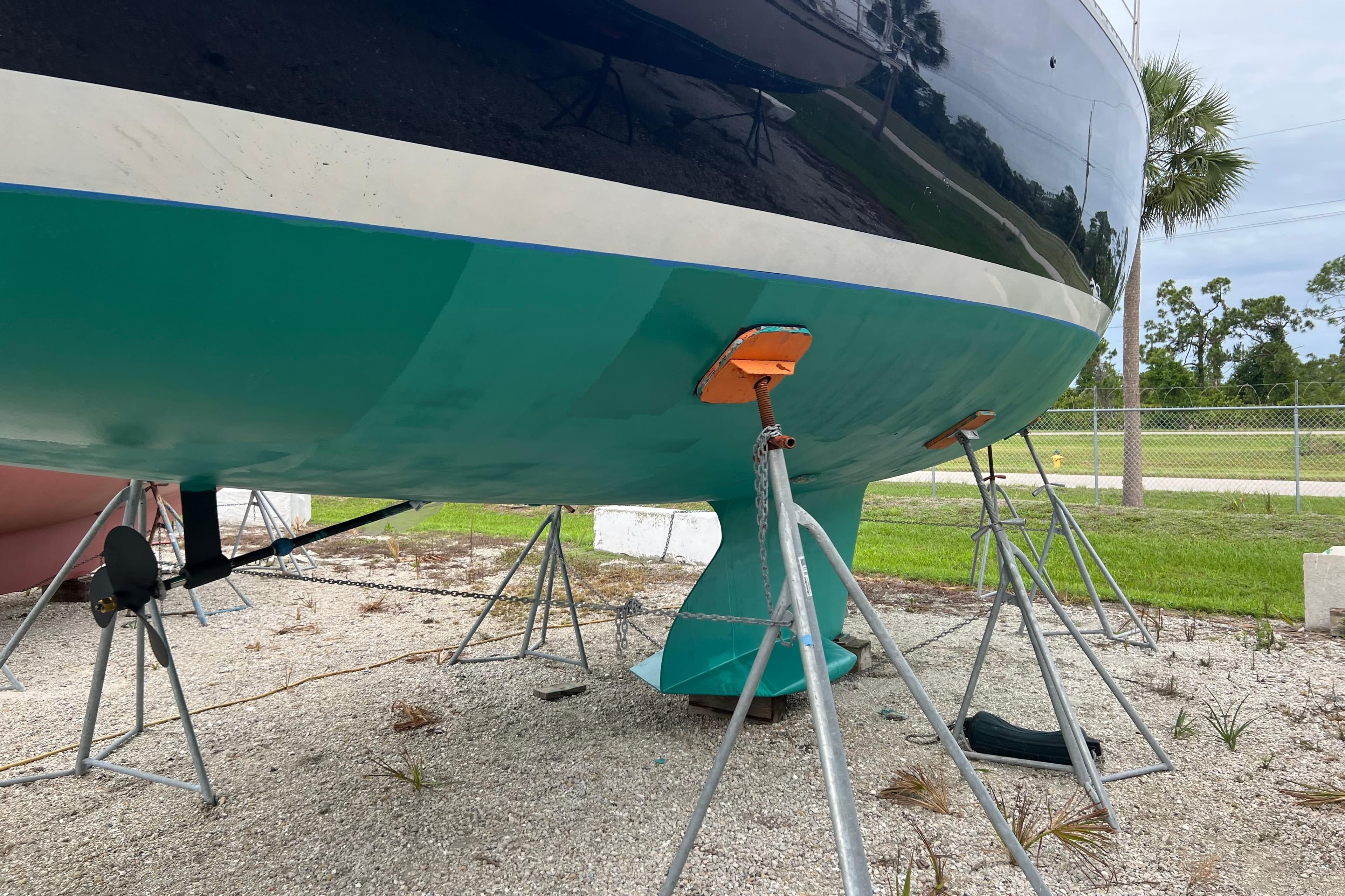 Fresh bottom paint