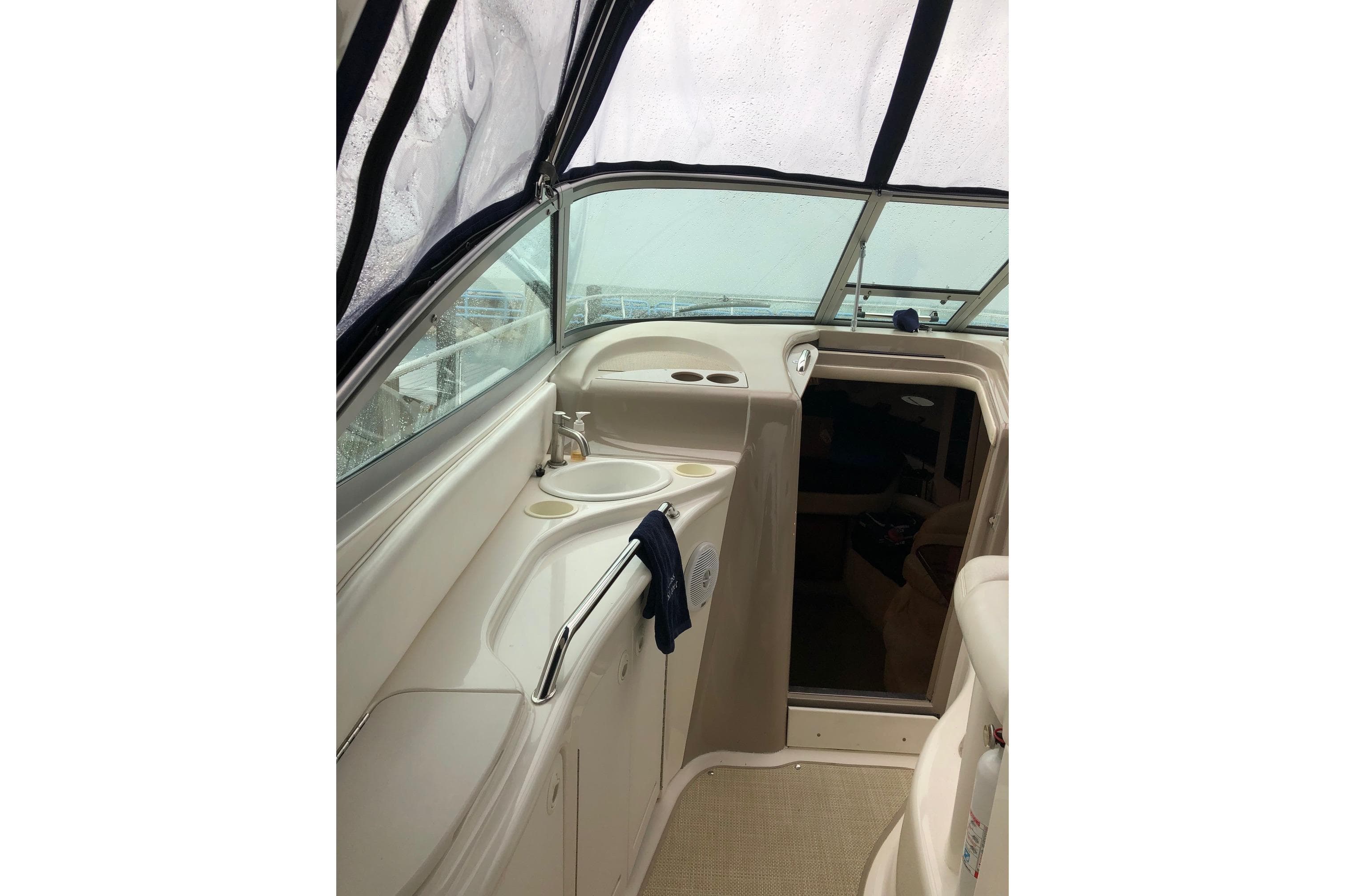 Cockpit Walkway with Sink and Storage