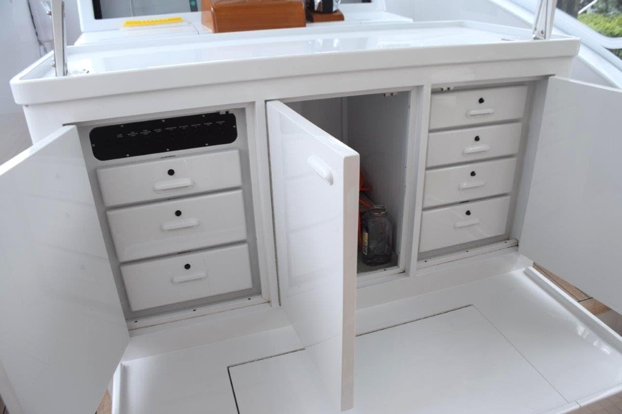 Tackle center and pump/light switch panel