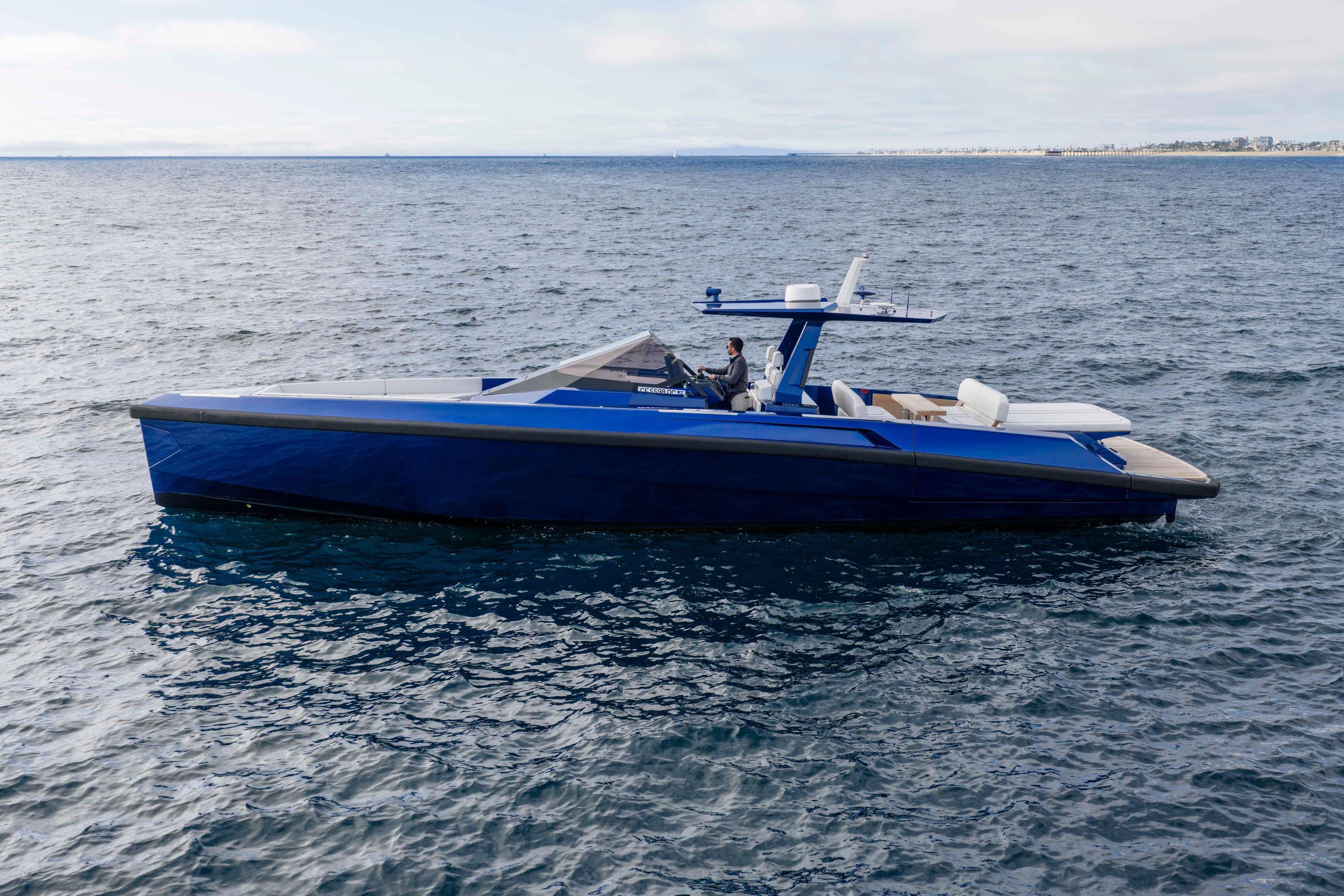 2023 Wally Wallytender 48 yacht cruising on open sea.