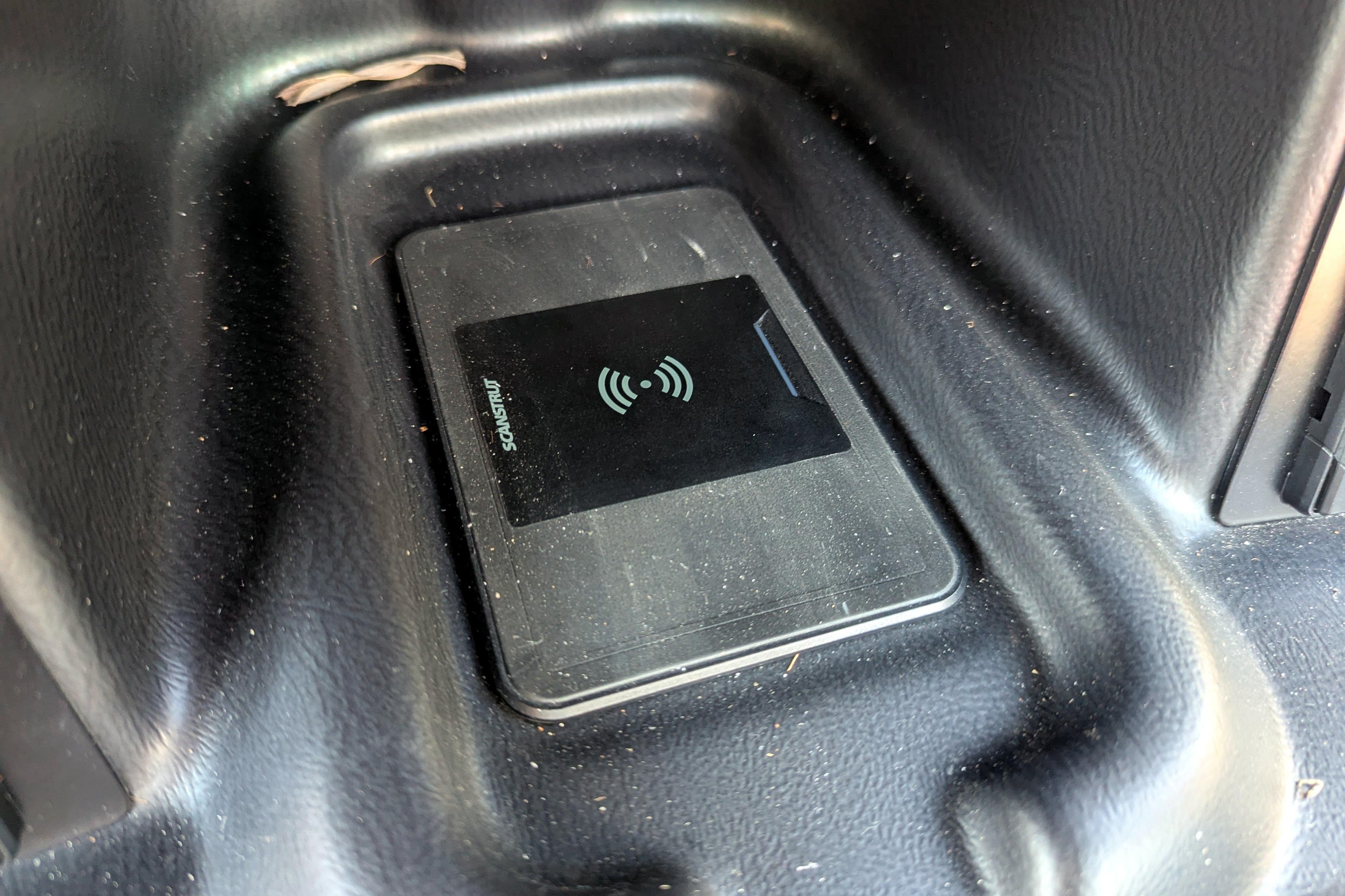 Wireless charging pad in 2026 Trifecta 21C SS vehicle interior.