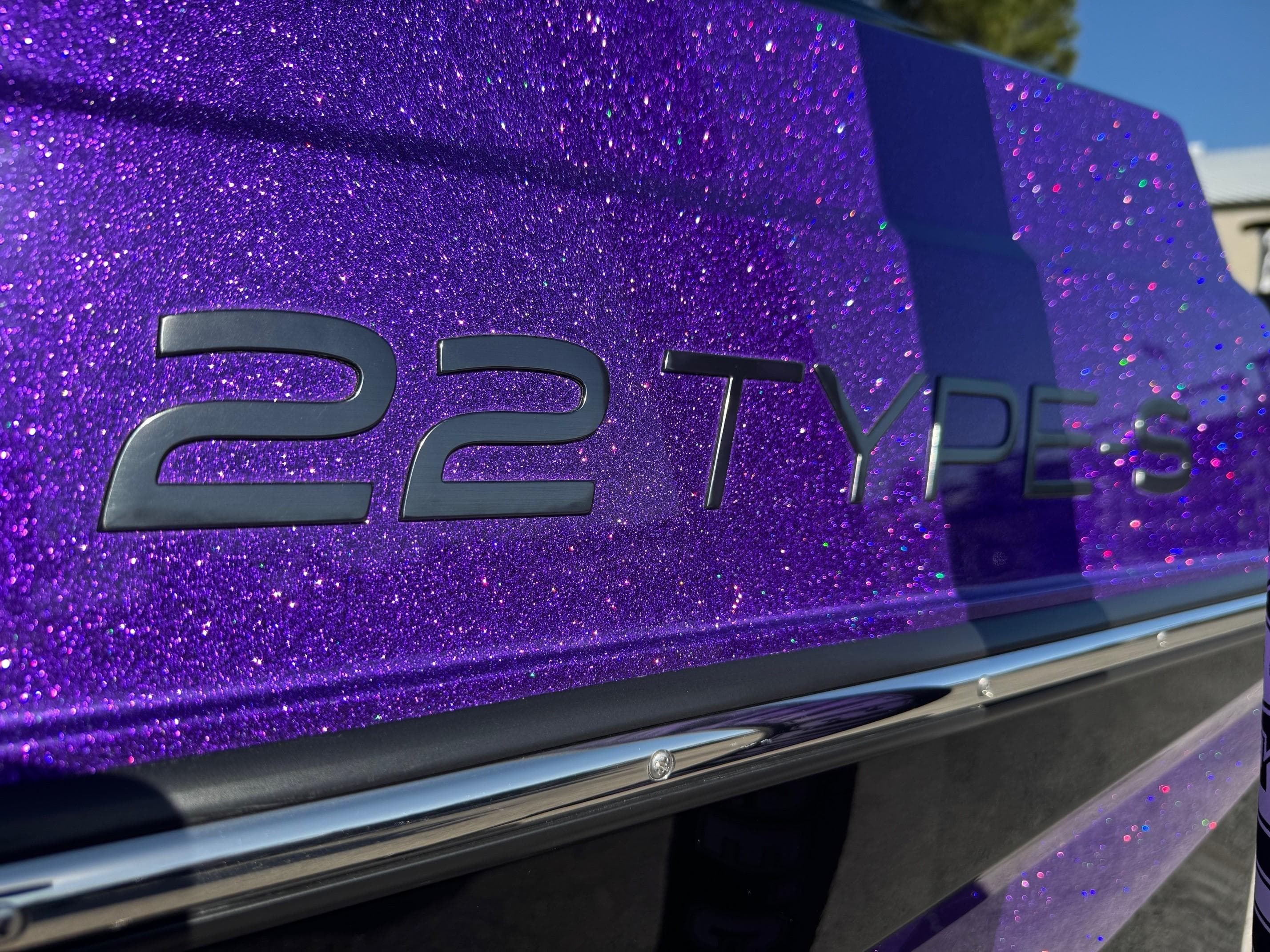 Purple ATX Surf Boats 2025 22 Type-S with metallic finish.