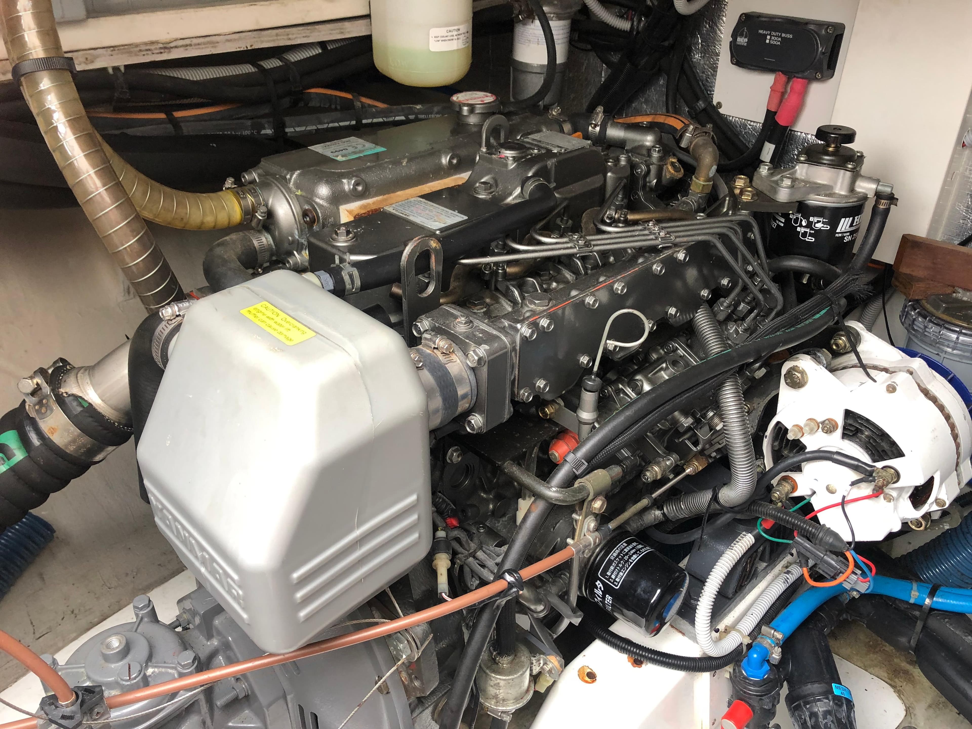 Engine room of 2008 Fountaine Pajot Salina 48.