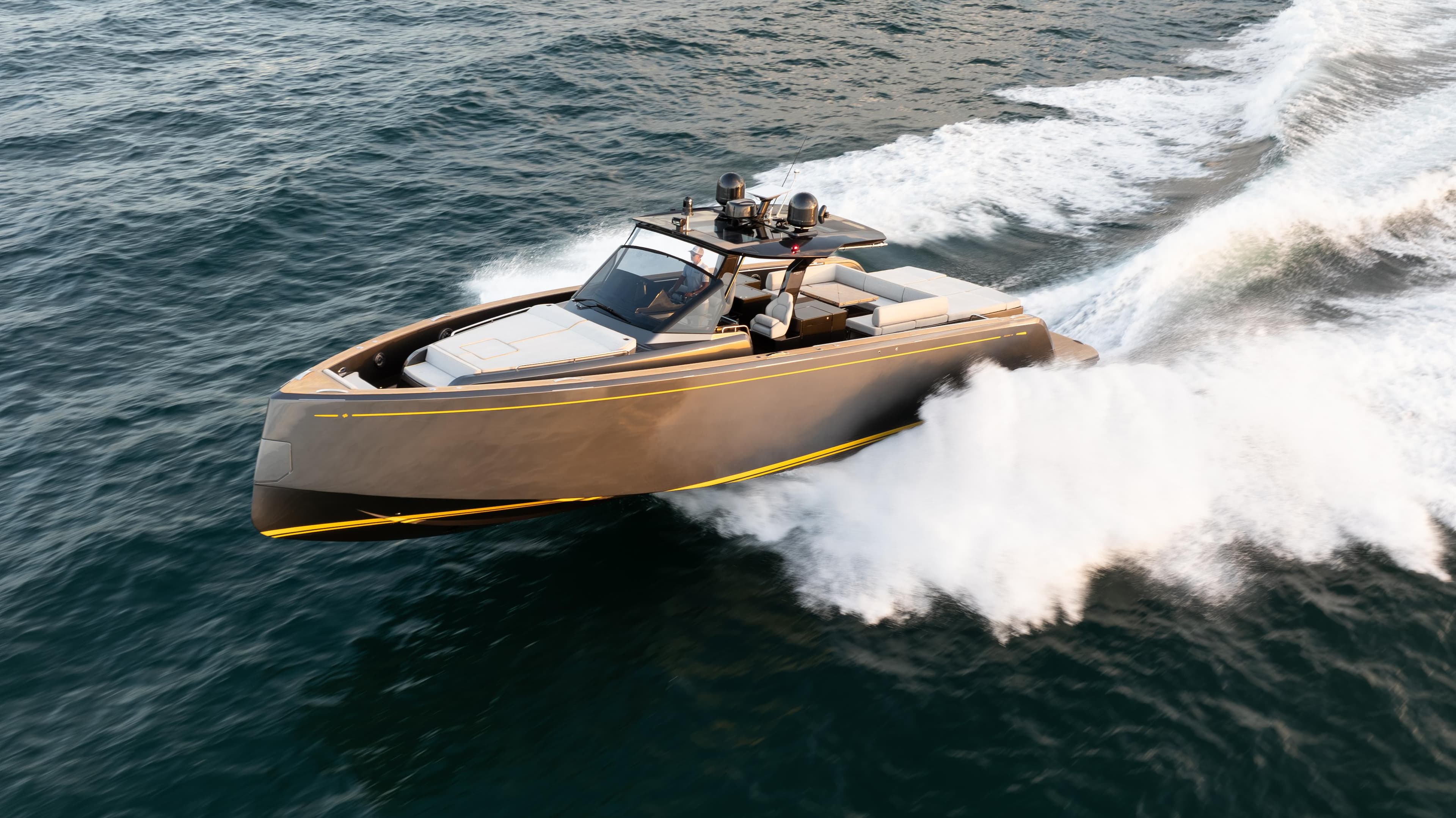 2023 Pardo Yachts P50 cruising on open water, showcasing sleek design and powerful performance.