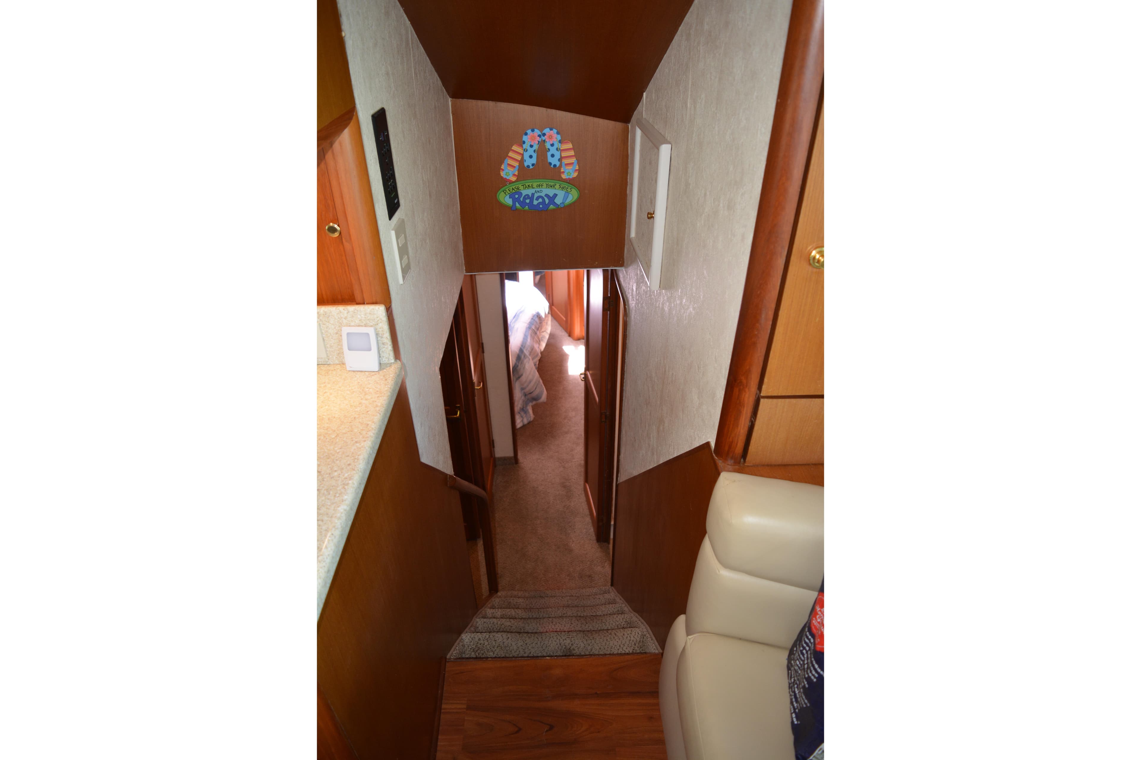 Interior of Ocean 56 Super Sport yacht, 2001 model.