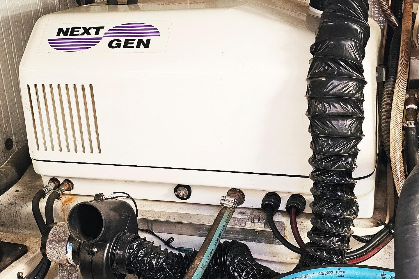 Next Gen generator in 2010 Eastern Casco Bay 35 boat engine room.