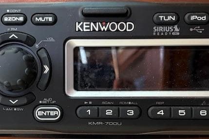 Kenwood KMR-700U stereo system on a 1992 Catalina 34 boat.