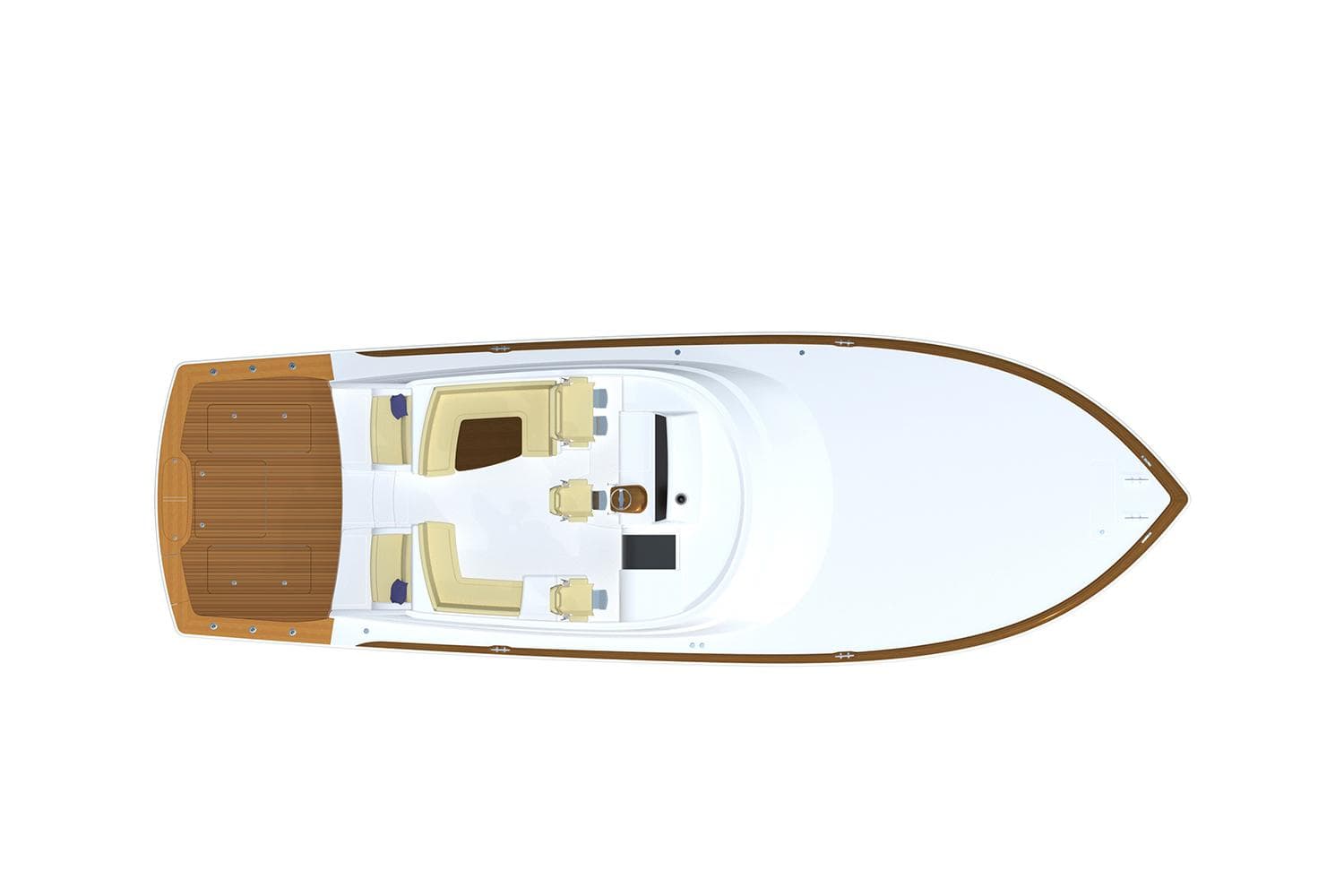 Manufacturer Provided Image: Top view of 2026 Viking 54 Sport Coupe yacht with spacious deck layout.