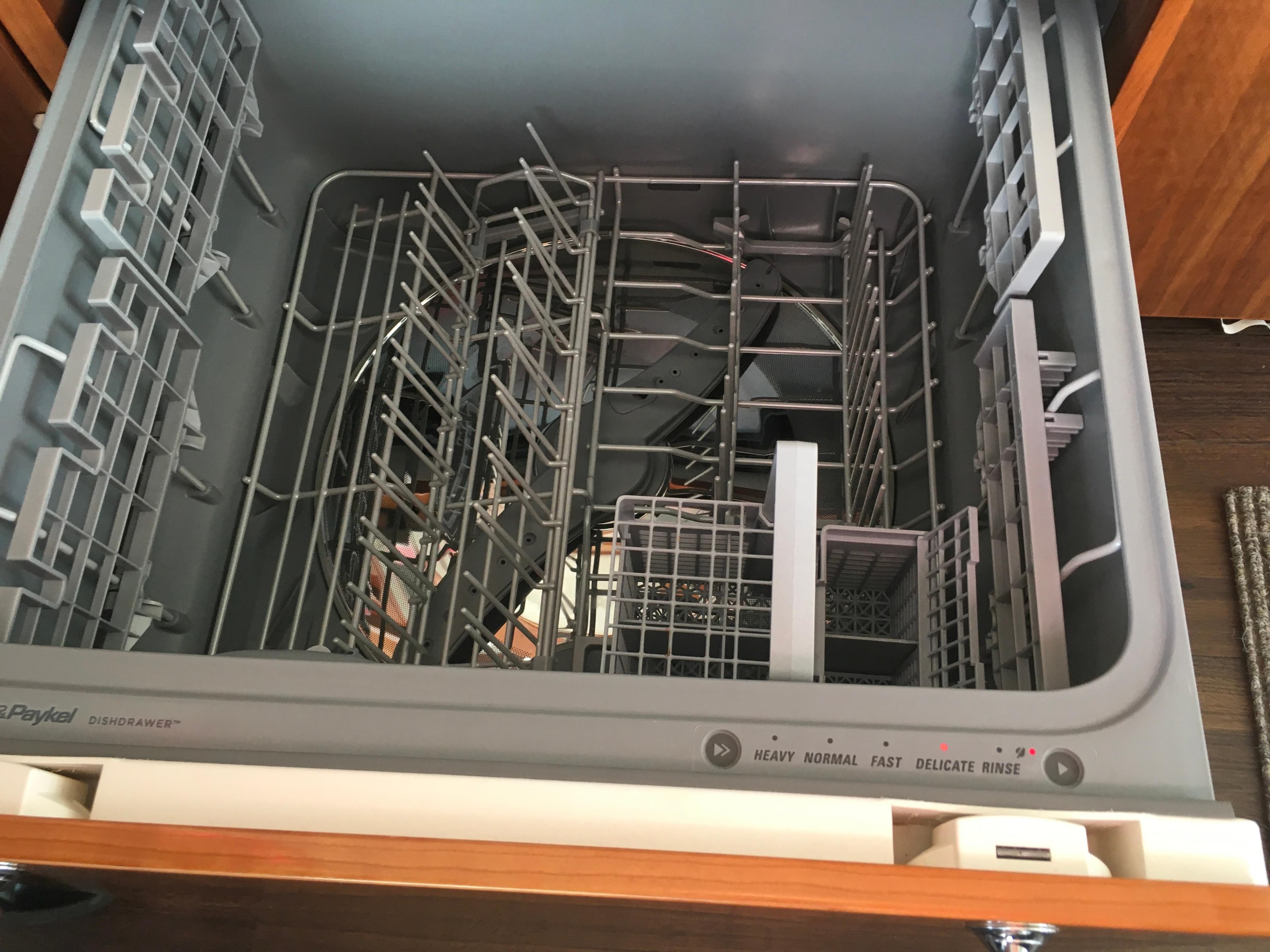 Open Fisher & Paykel DishDrawer in a 2016 Riviera 5000 Sport Yacht kitchen.