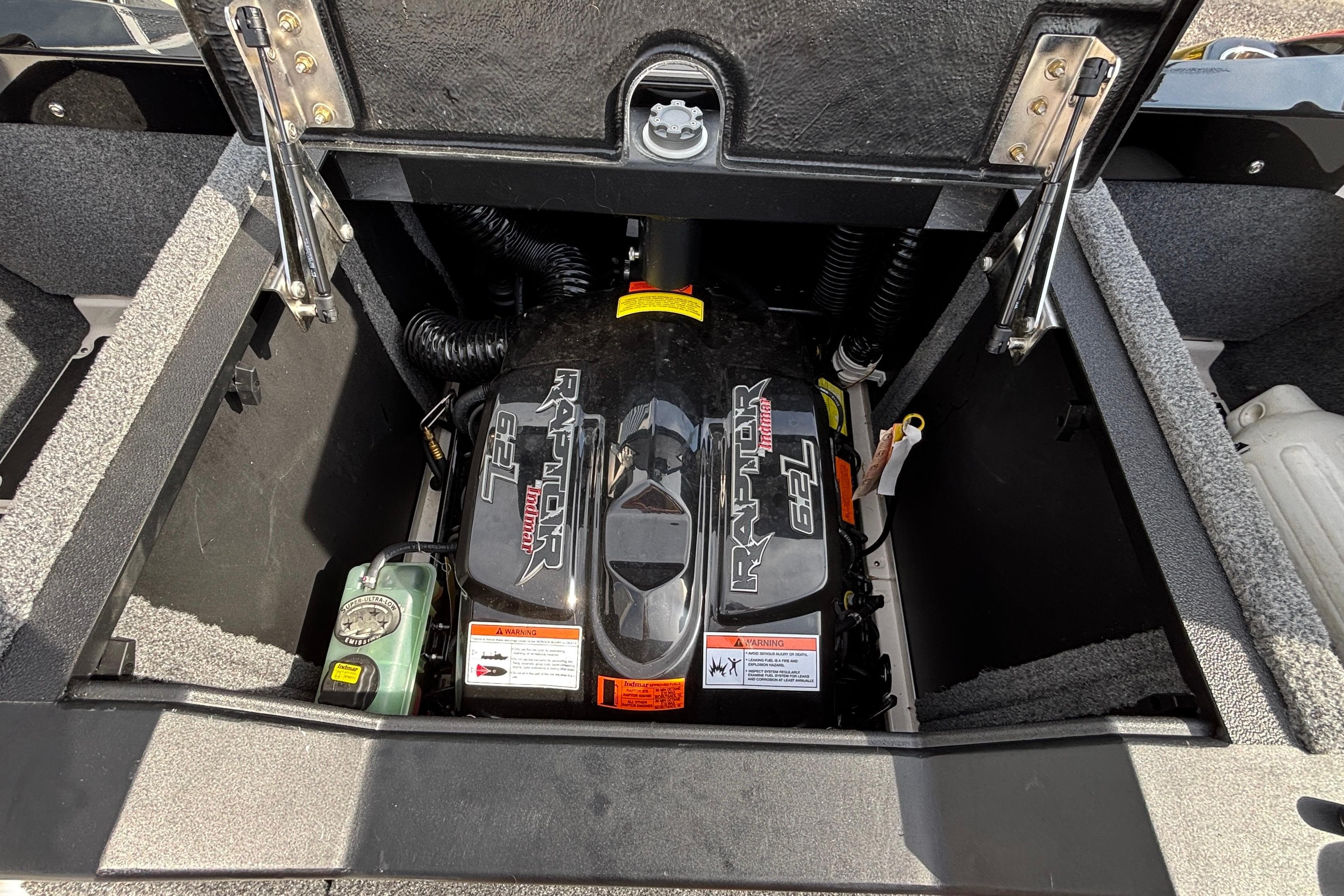 2019 Supra SL 450 engine compartment with Raptor 6.2L motor.