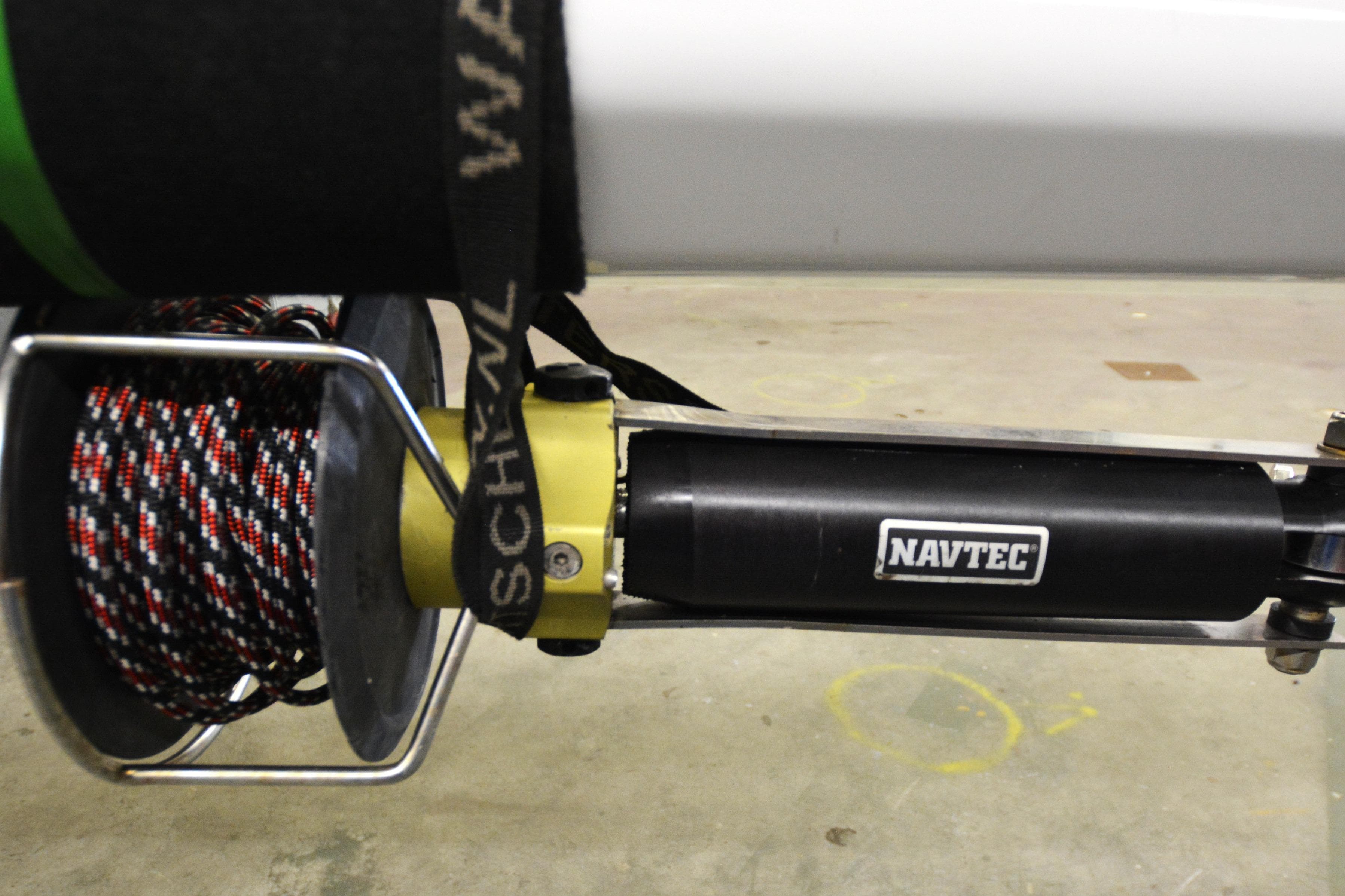 Close-up of Navtec hydraulic system on 2004 X-Yachts X-46 sailboat.