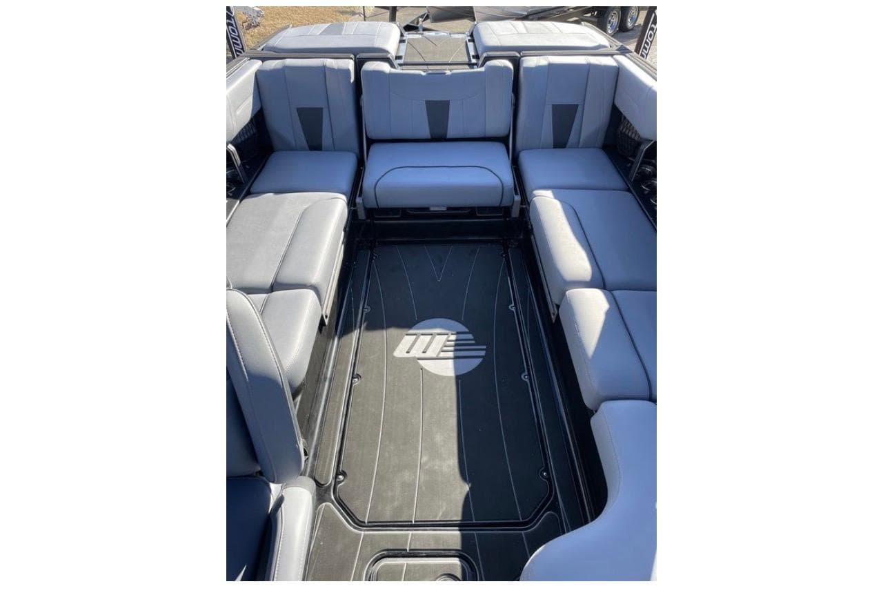 2023 Malibu Wakesetter 23 LSV interior with spacious seating and sleek design.