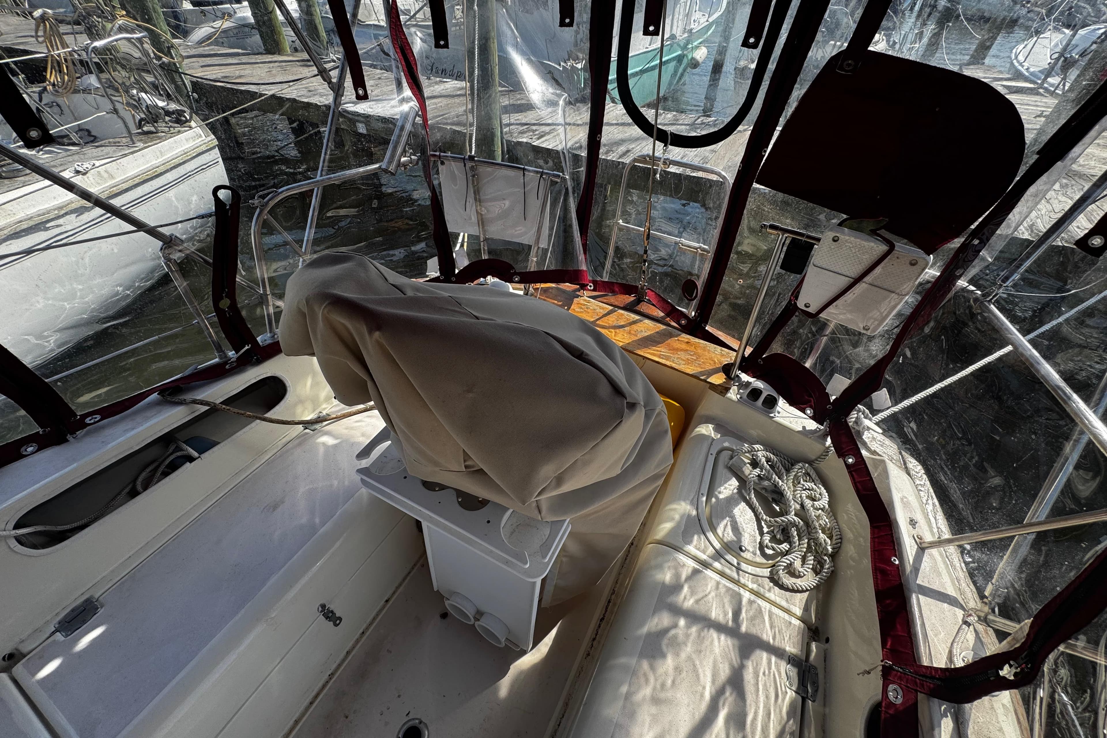 view of helm covered