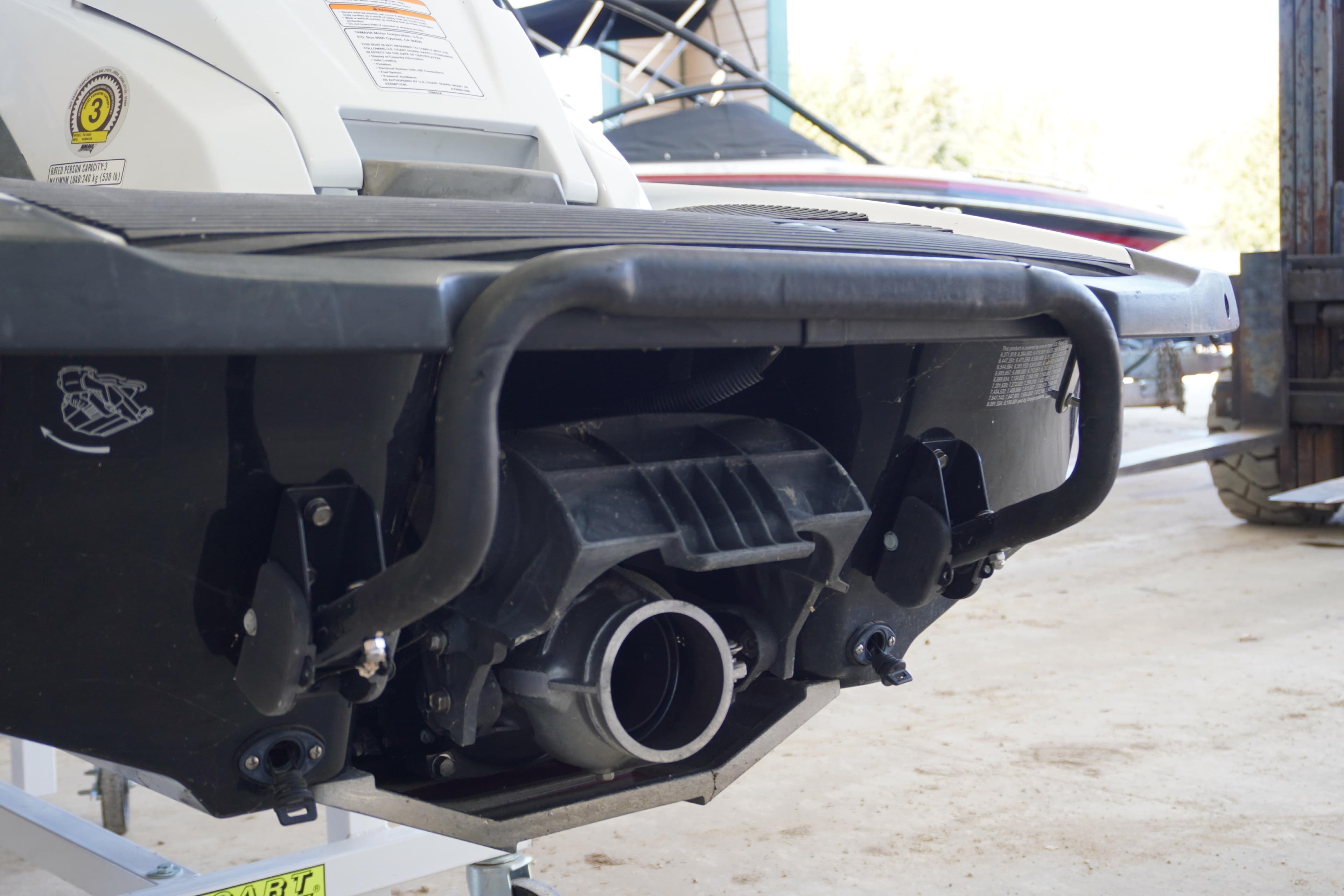 2014 Yamaha WaveRunner FX SHO rear view, showcasing jet propulsion system.