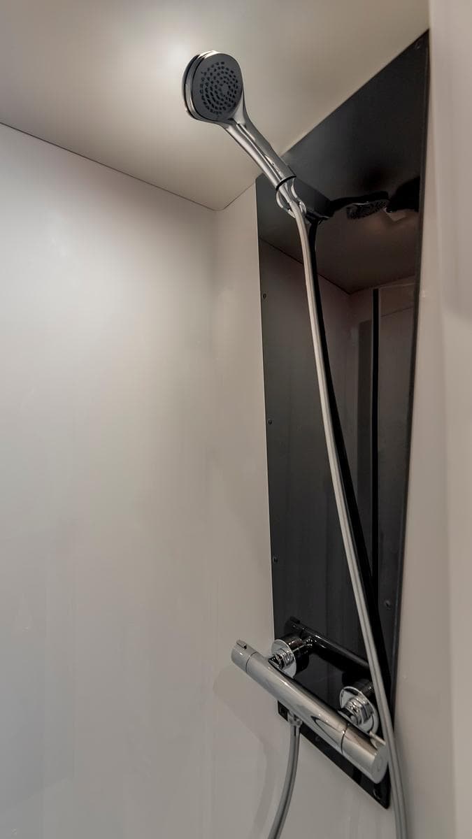 Modern shower in Fountaine Pajot MY 6, 2023 model.