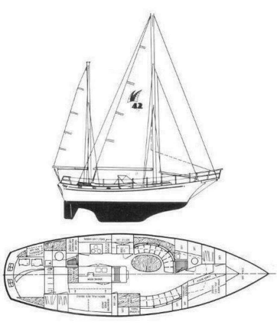 1983 Vagabond 42 Ketch - Image 88