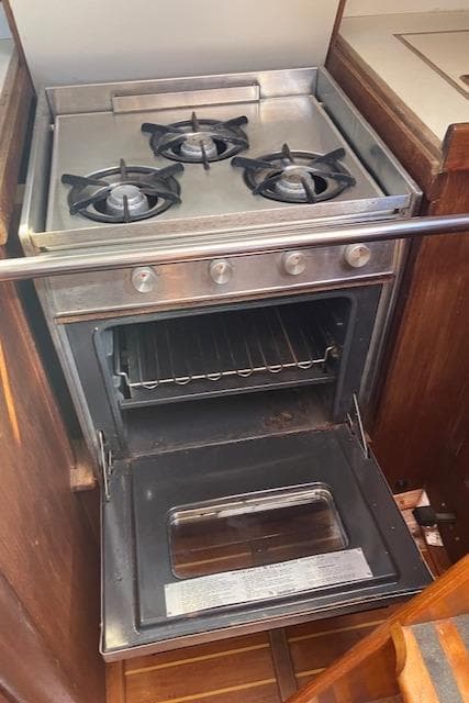 3-burner SS propane stove/oven