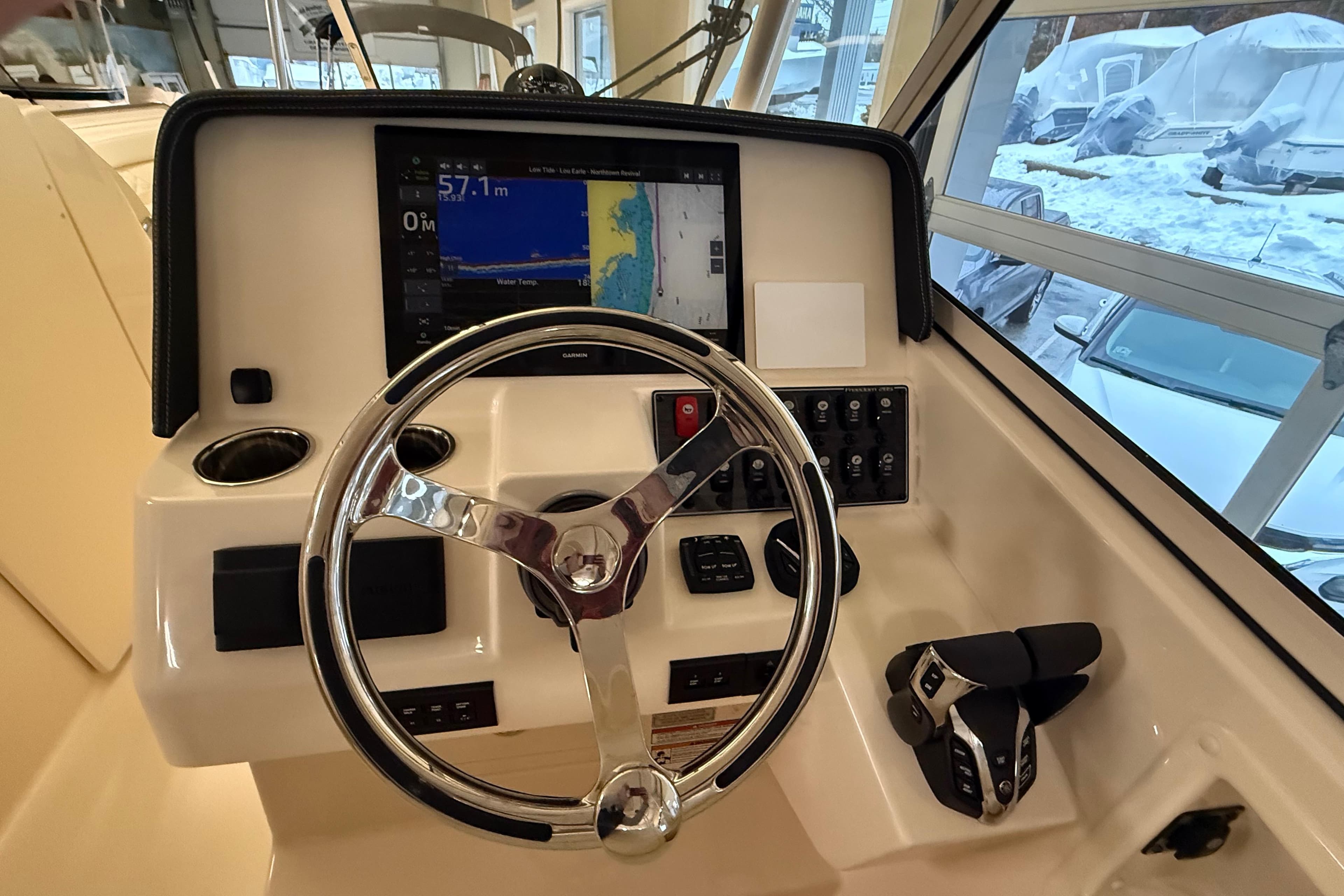 Helm console of Grady-White Freedom 285, year 2026.