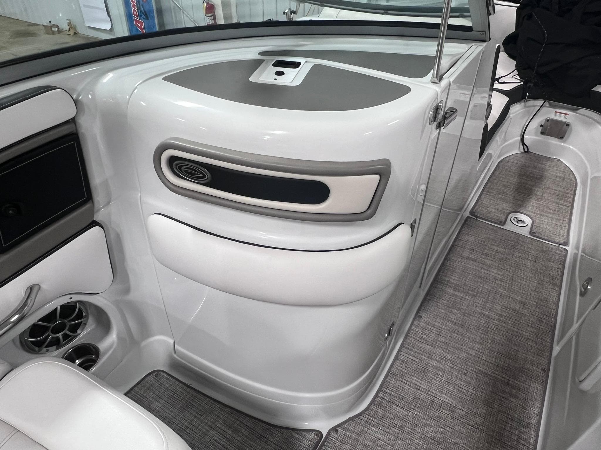 2020 Crownline Eclipse E225 XS boat interior with sleek design and modern features.
