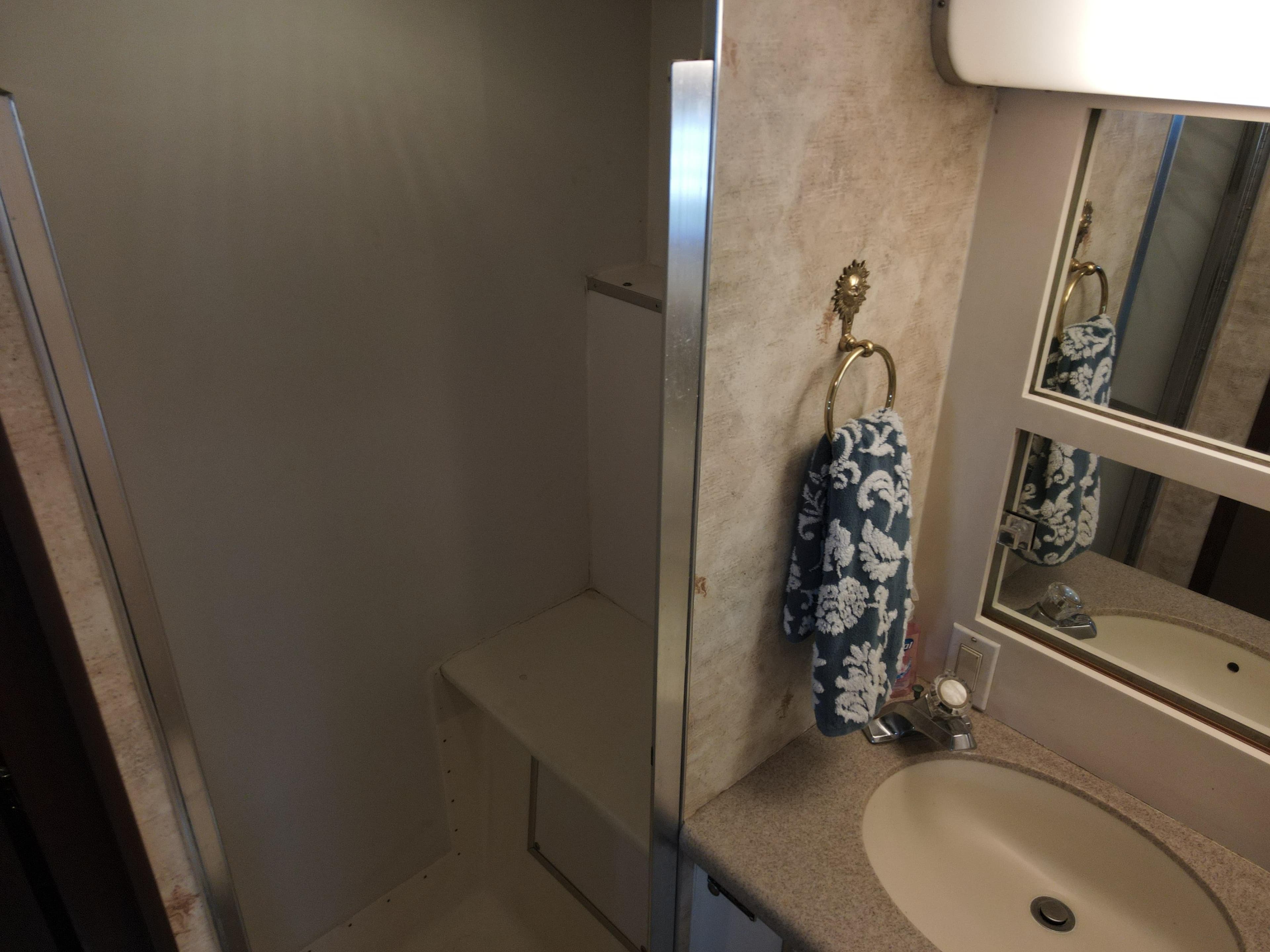 Bathroom of 1979 Hatteras 58 Cockpit Motor Yacht.