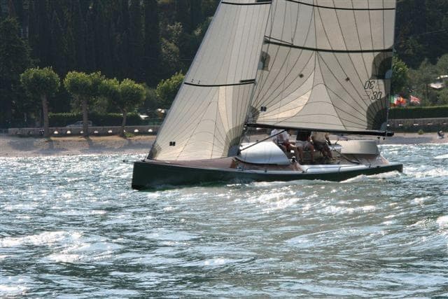 Sailing yacht Brenta 30, 2026 model, gliding on a sunny day.