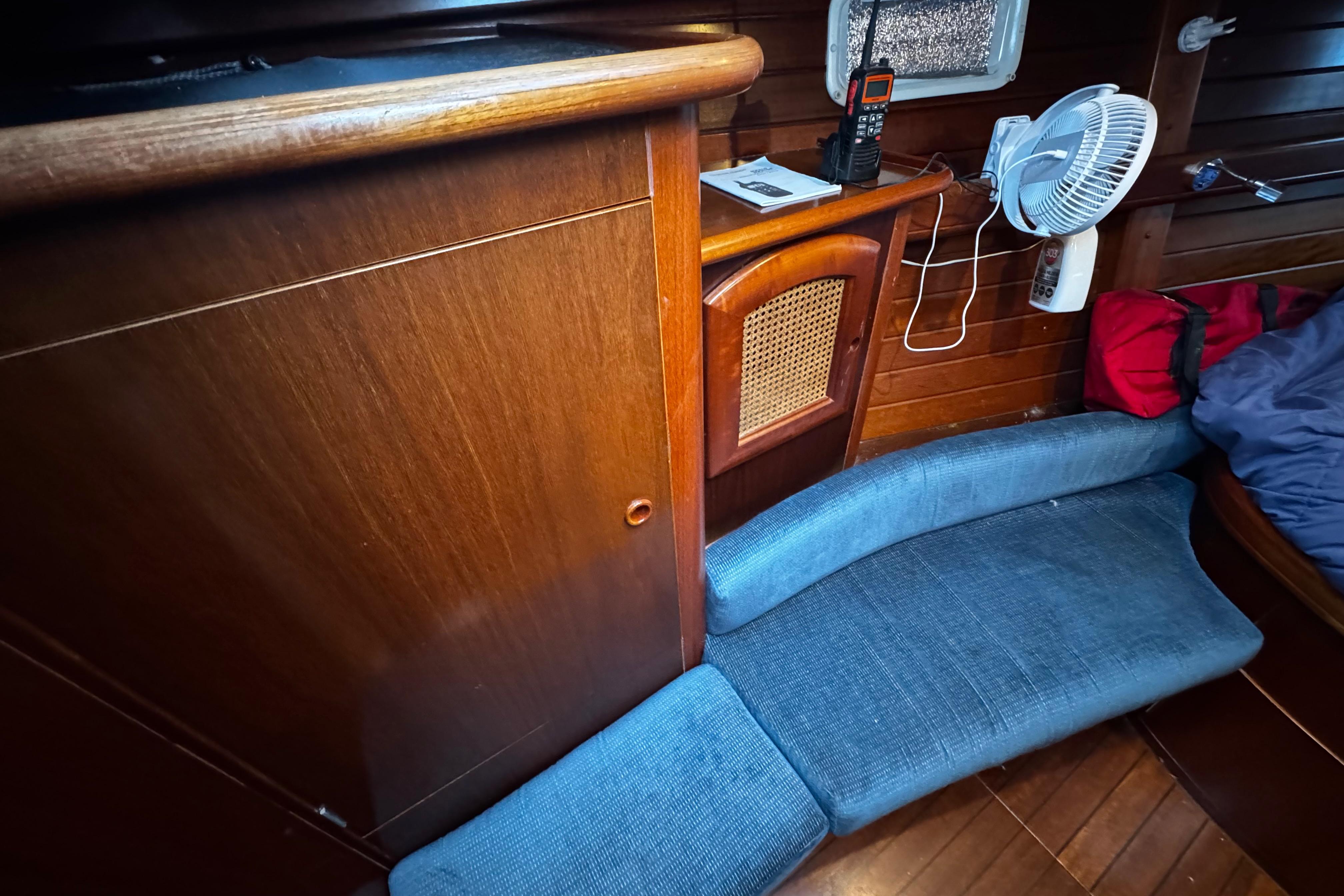 storage spaces in the v berth