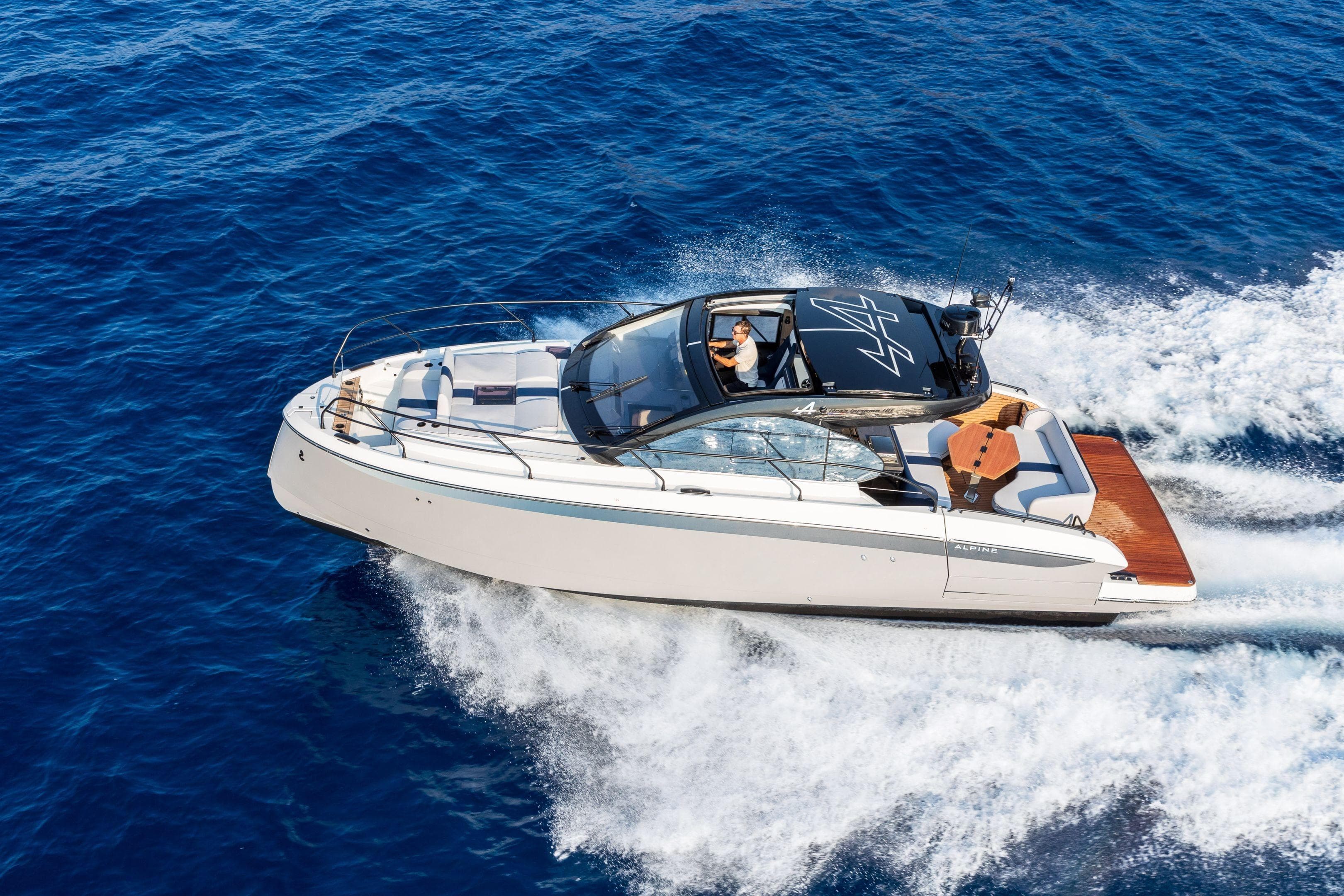 2026 Beneteau Gran Turismo 40 yacht cruising on open blue sea.