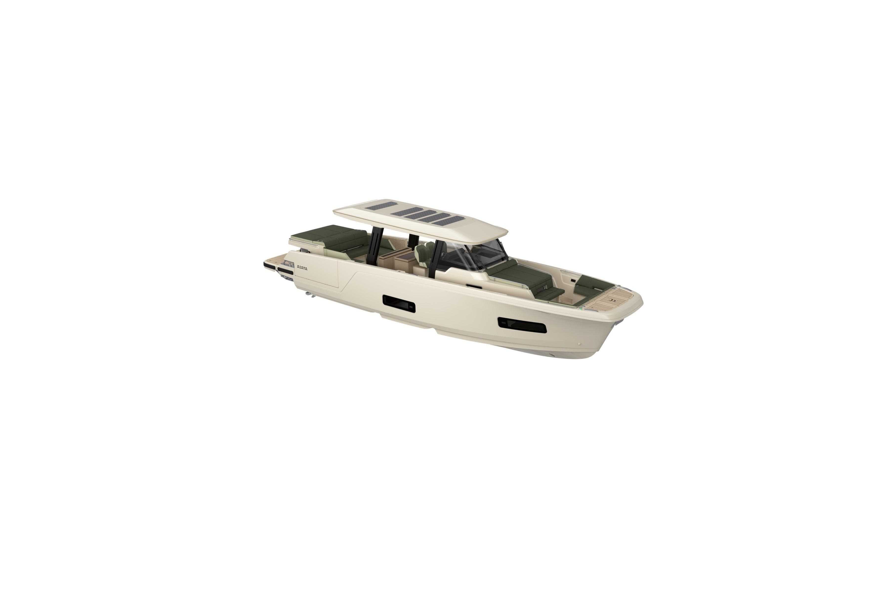 2026 Aiata Sunfinder 50 boat with sleek design and modern features.