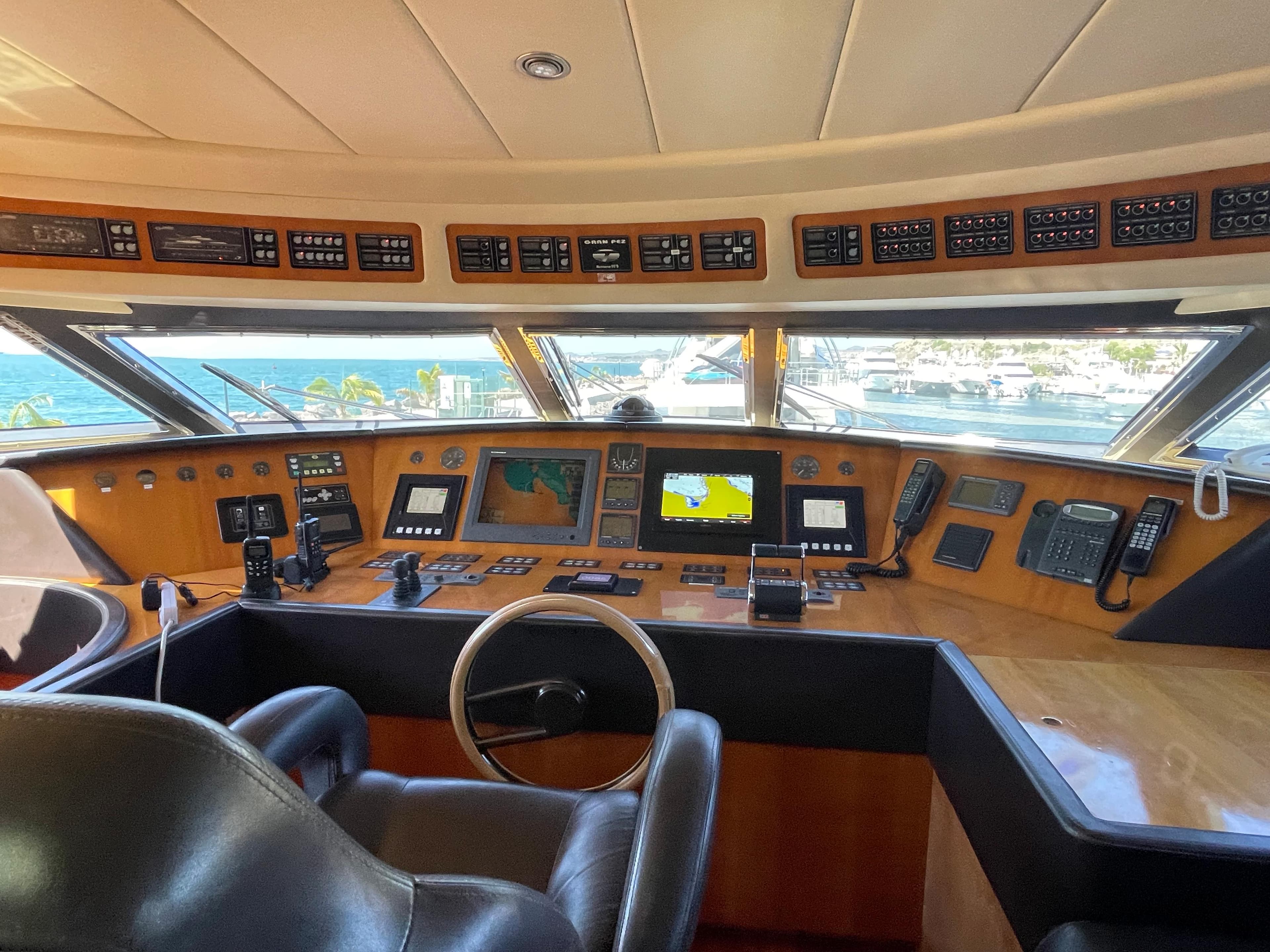 Helm of Posillipo Technema 95 yacht, year 2007.