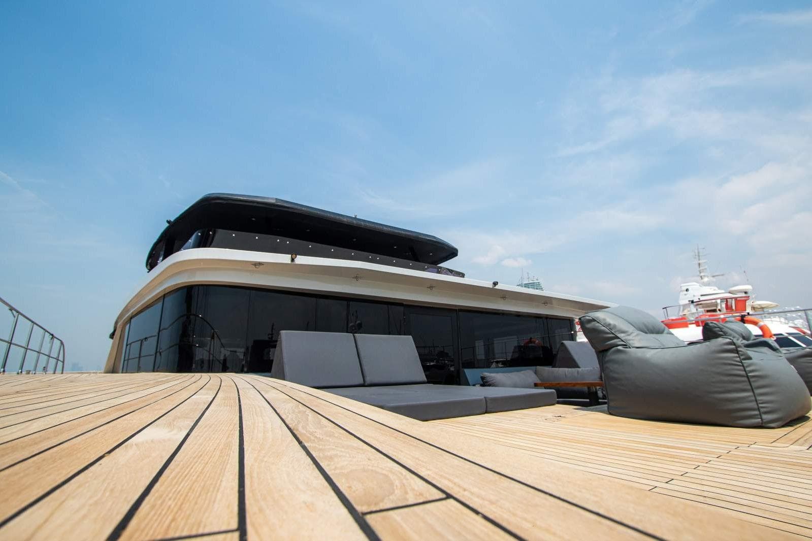 2024 Floeth Yachts Solstice 67 luxury yacht with spacious deck and modern design.
