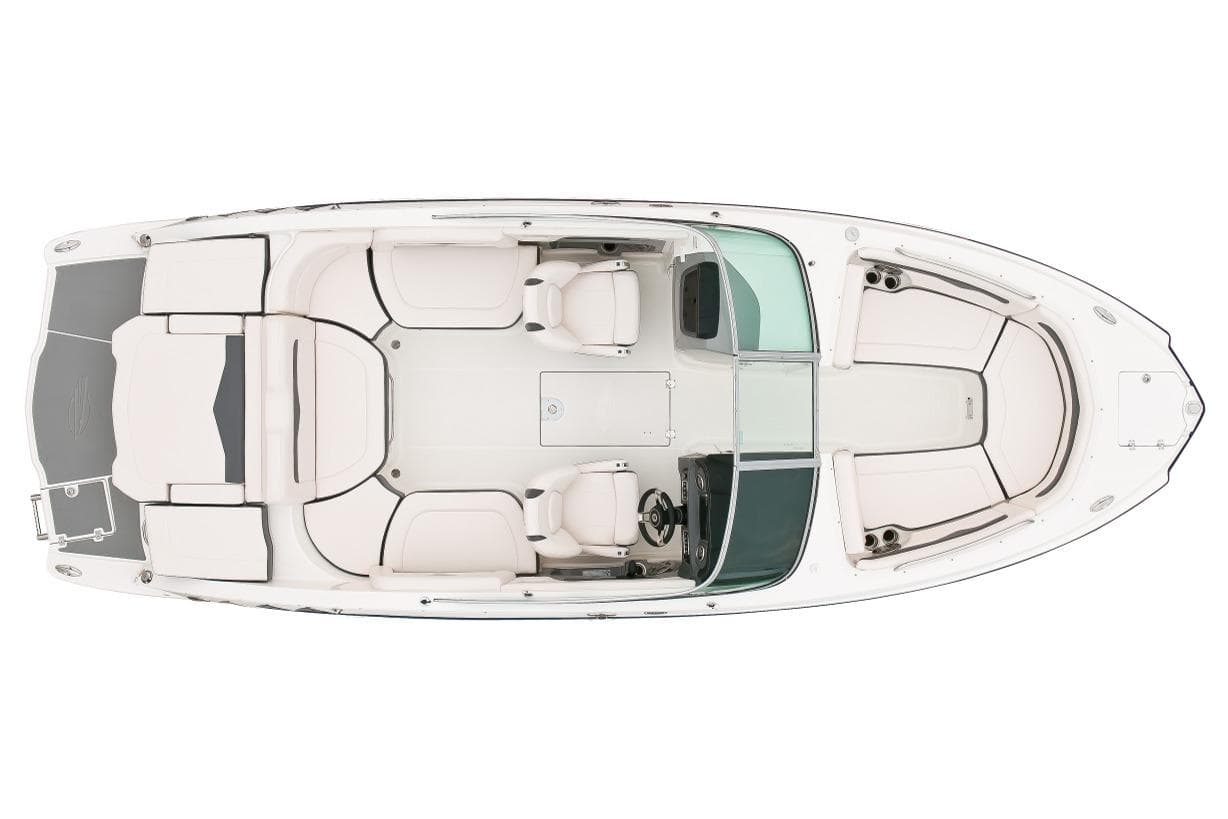Manufacturer Provided Image: Top view of a 2016 Chaparral 246 SSi boat interior layout.