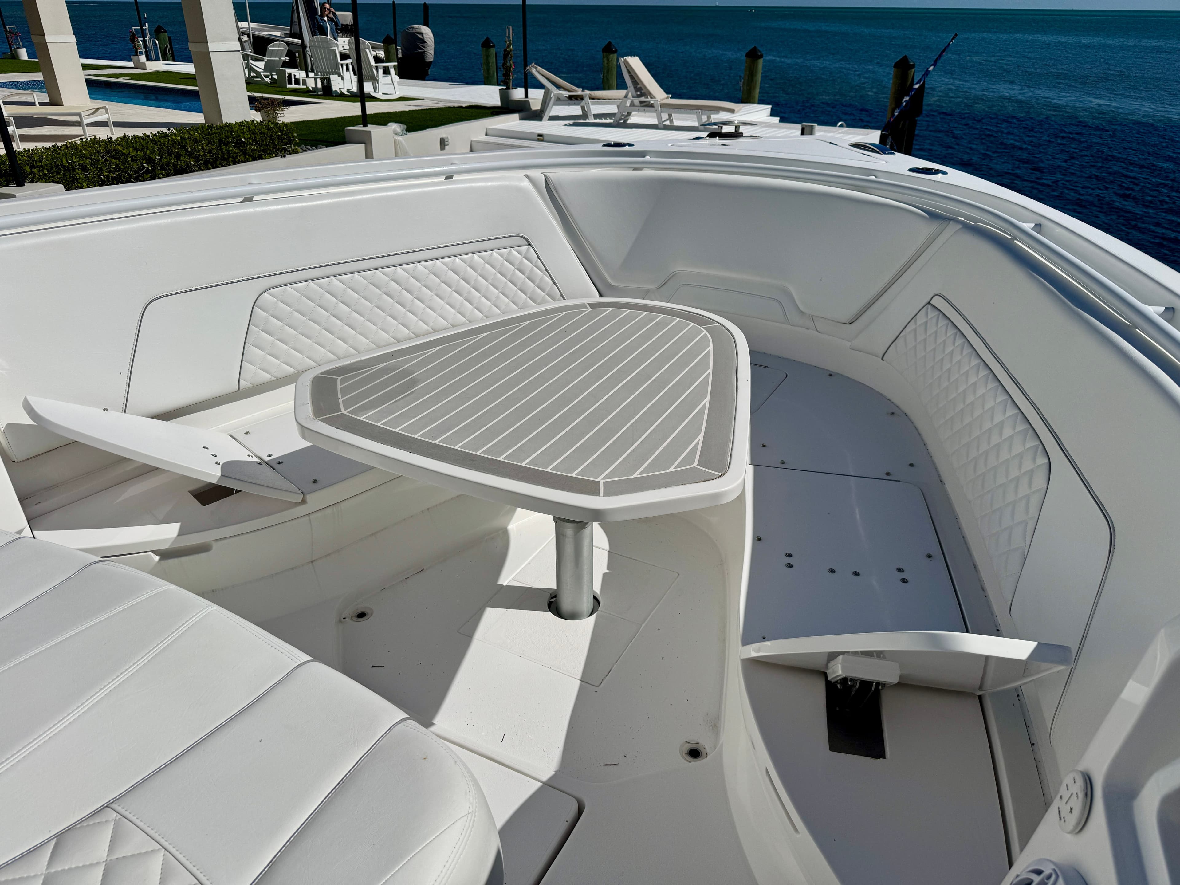 Interior of 2024 Intrepid 407 Nomad FE with table and seating area.