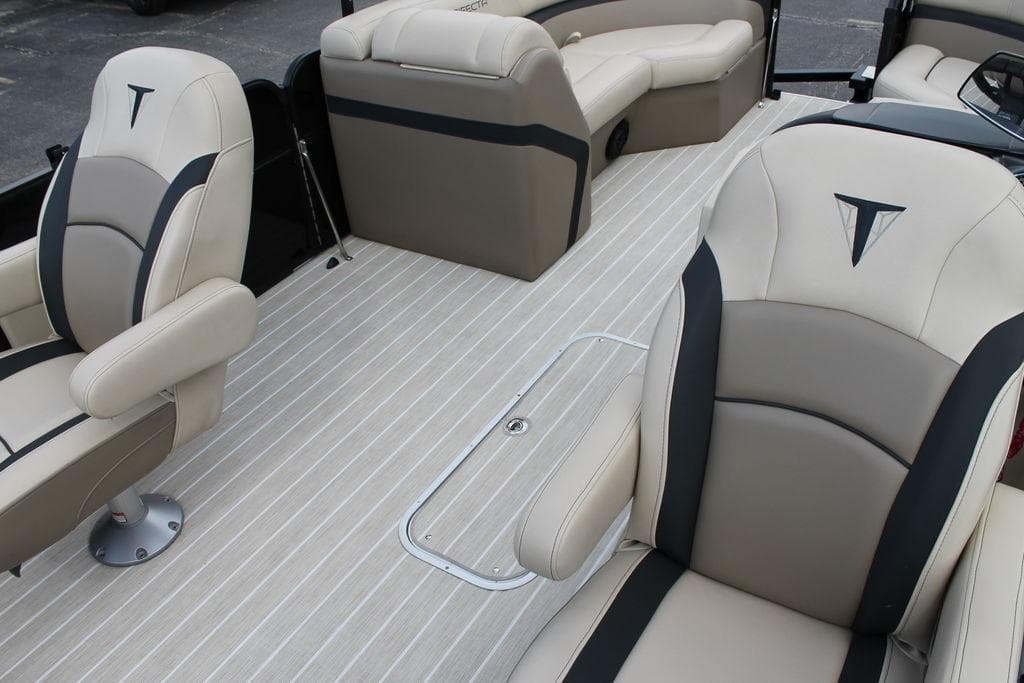 2023 Trifecta 24UL-CS boat interior with luxurious seating and sleek design.