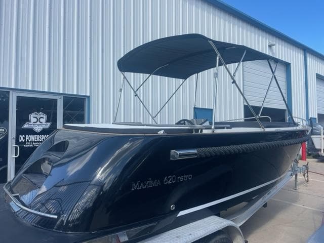 2023 Maxima 620 Retro boat with canopy at DC Powersports.
