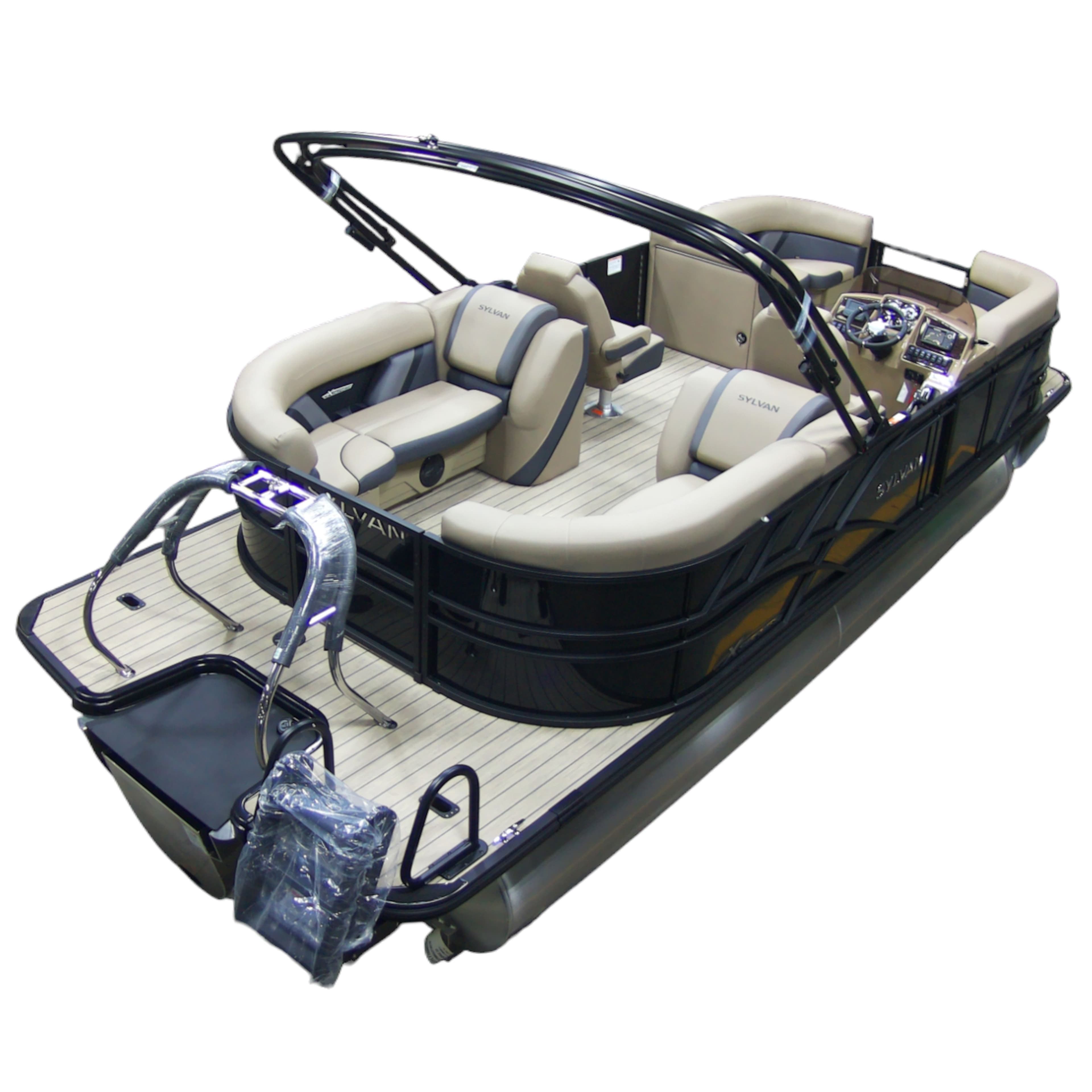 2026 Sylvan Mirage X3 pontoon boat with luxurious interior.