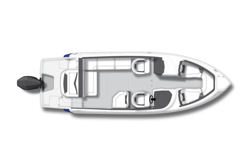 Manufacturer Provided Image: Top view of 2025 Monterey 255SS Super Sport boat layout.