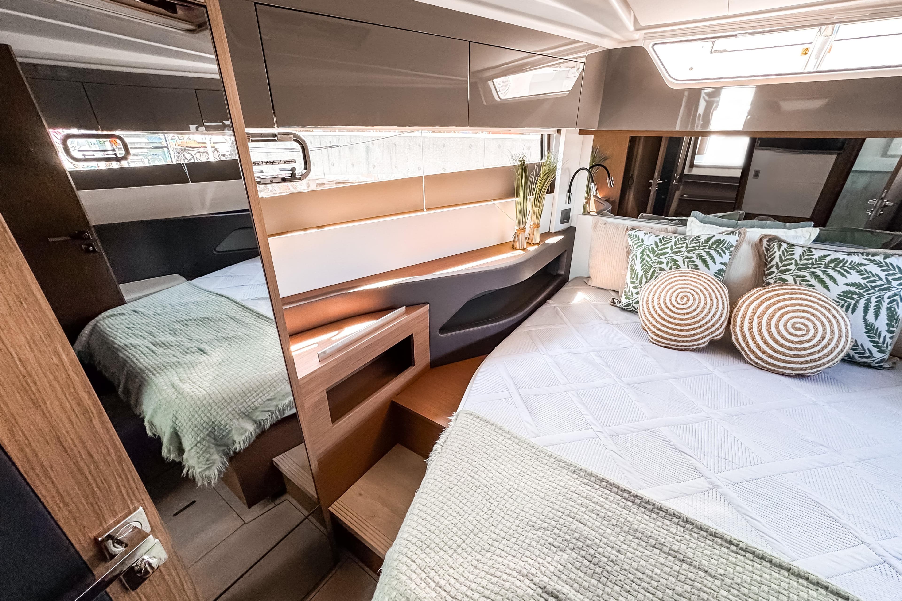 Interior of Wellcraft 44 Explorer 2026 featuring stylish bedroom.