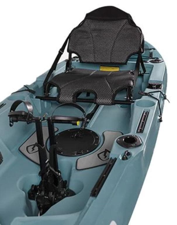 2023 Lightning Kayaks Nomad with adjustable seat and pedal drive system.