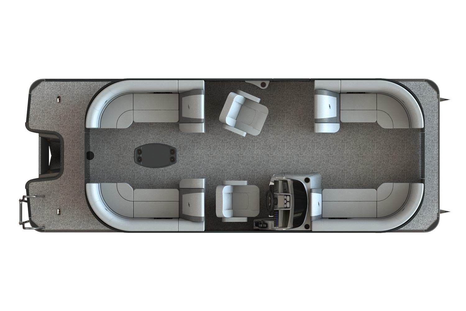 Manufacturer Provided Image: 2026 Starcraft EXS 3 R DH pontoon boat interior layout, featuring spacious seating and helm.