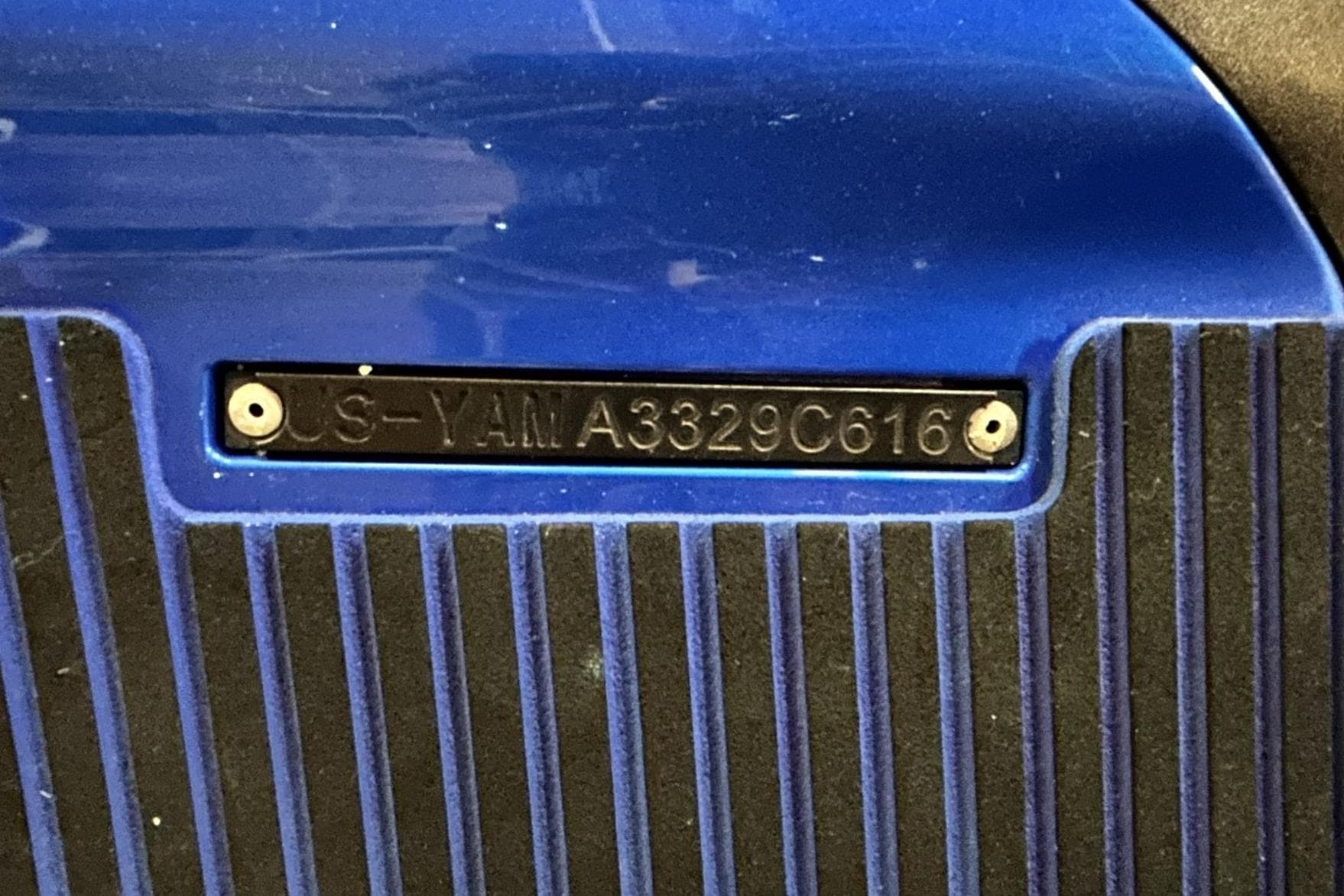 2017 Yamaha WaveRunner FX Cruiser SVHO hull identification number plate.