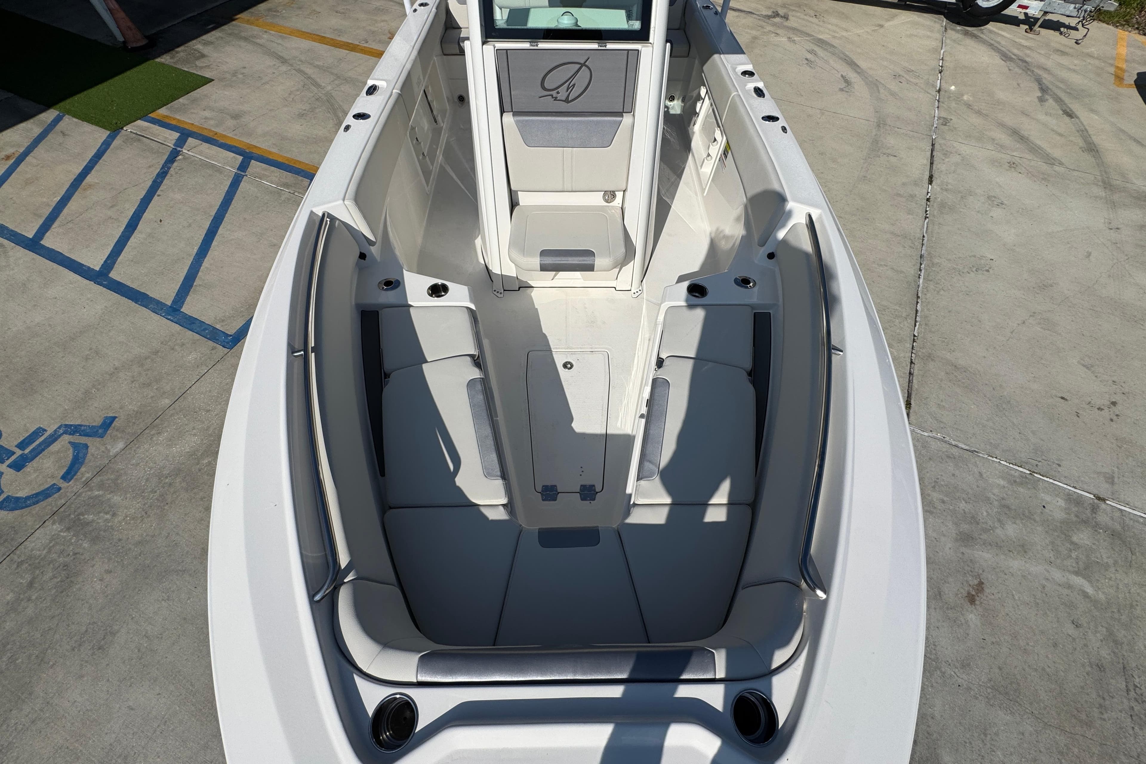 2026 Sailfish 232 CC boat interior with spacious seating and modern design.