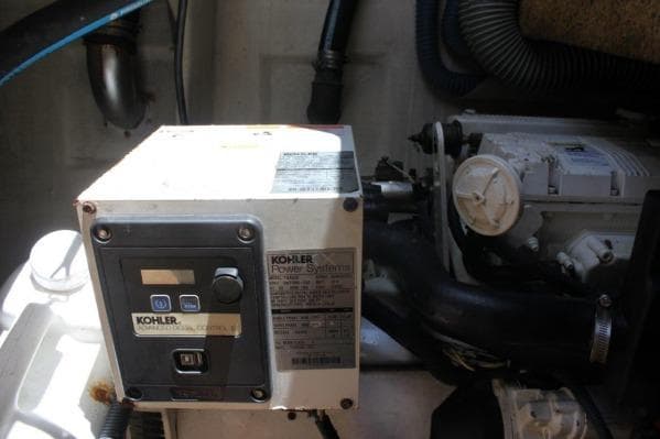 Kohler power system in 2006 Alliaura Marine Privilege 435 EZC engine room.