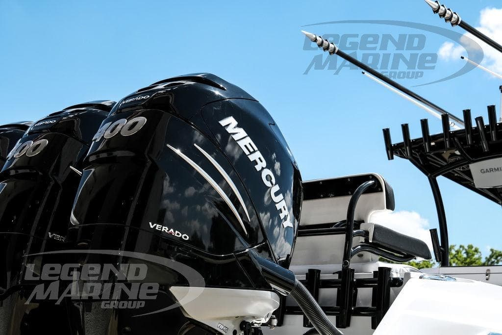 2024 Nor-Tech 392 Super Fish with Mercury Verado 400 engines, Legend Marine branding.