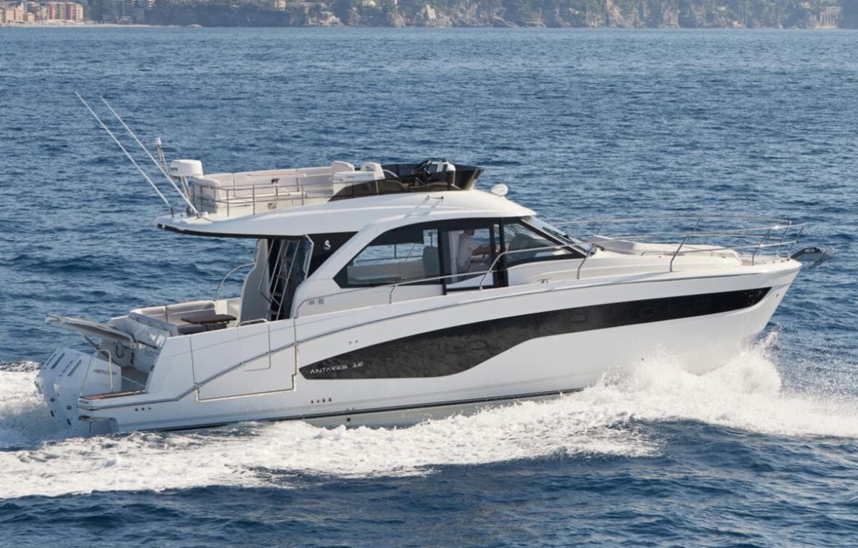 2025 Beneteau Antares 12 cruising on open water.