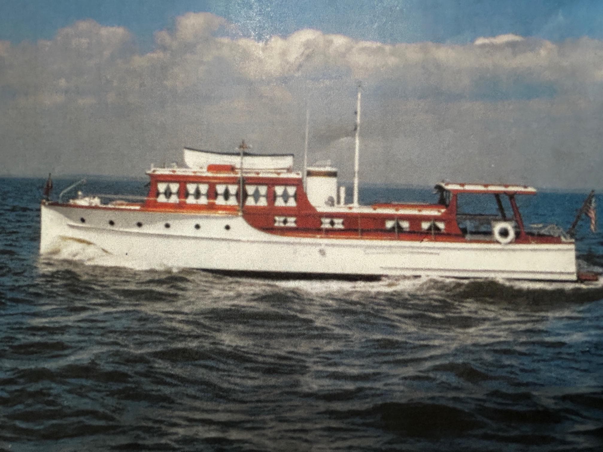 Classic 1930 ACF 47' Motor Yacht cruising on open water