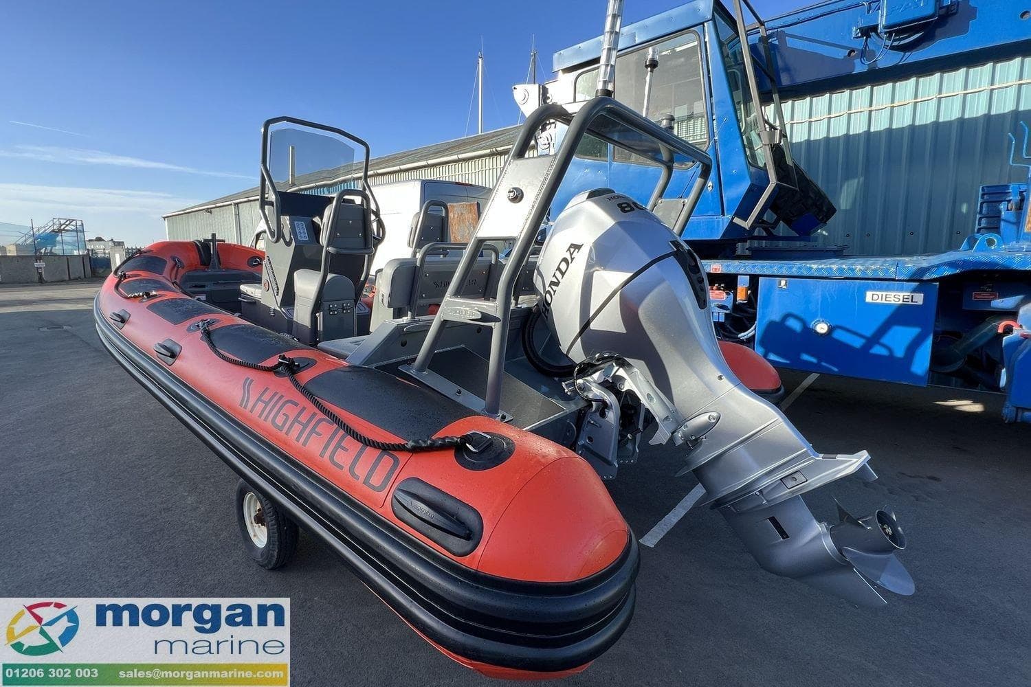 2023 Highfield Patrol 540 boat with Honda engine at Morgan Marine.