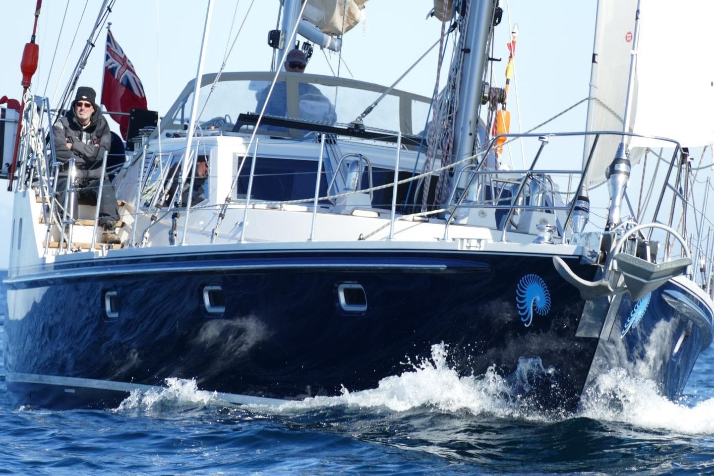2016 Bruce Roberts 16.5m Expedition Yacht sailing on open water.