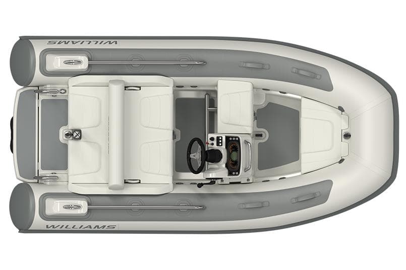 Manufacturer Provided Image: Williams Jet Tenders Sportjet 345, 2026 model, top view.