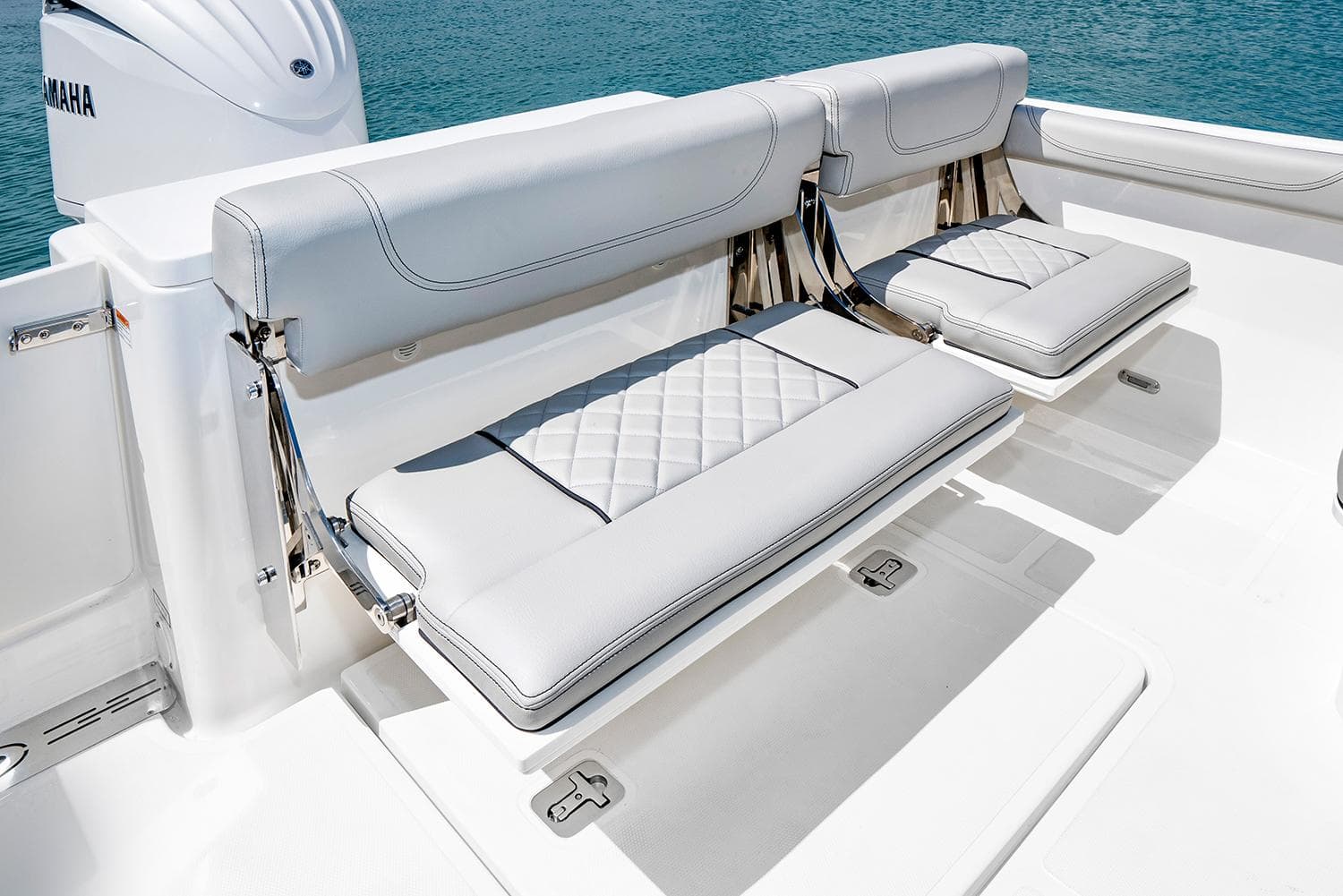 Manufacturer Provided Image: 2025 Pursuit DC 246 Dual Console boat with white cushioned seating.